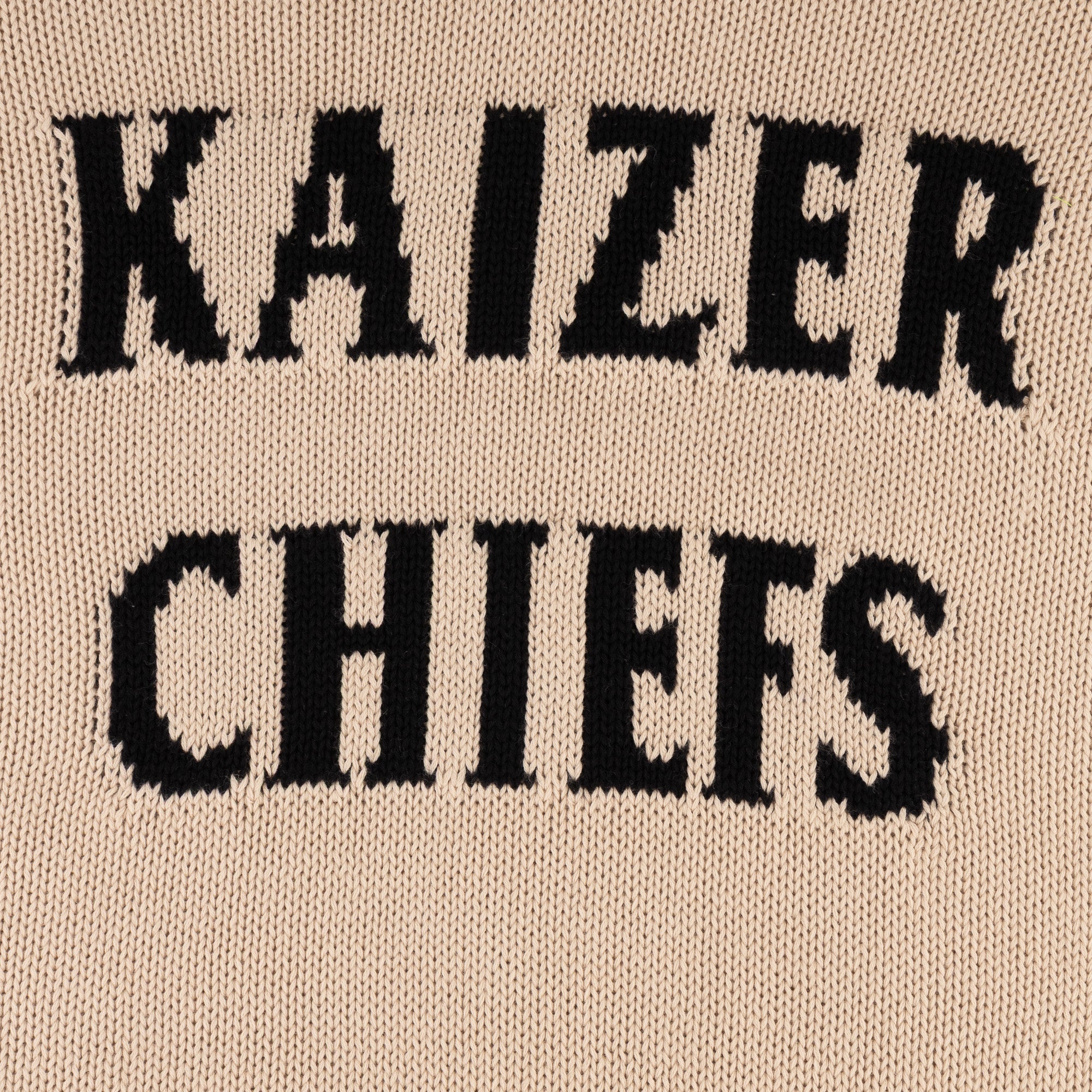 Kaizer Chiefs SS Knitted Jersey - Ivory - Old School