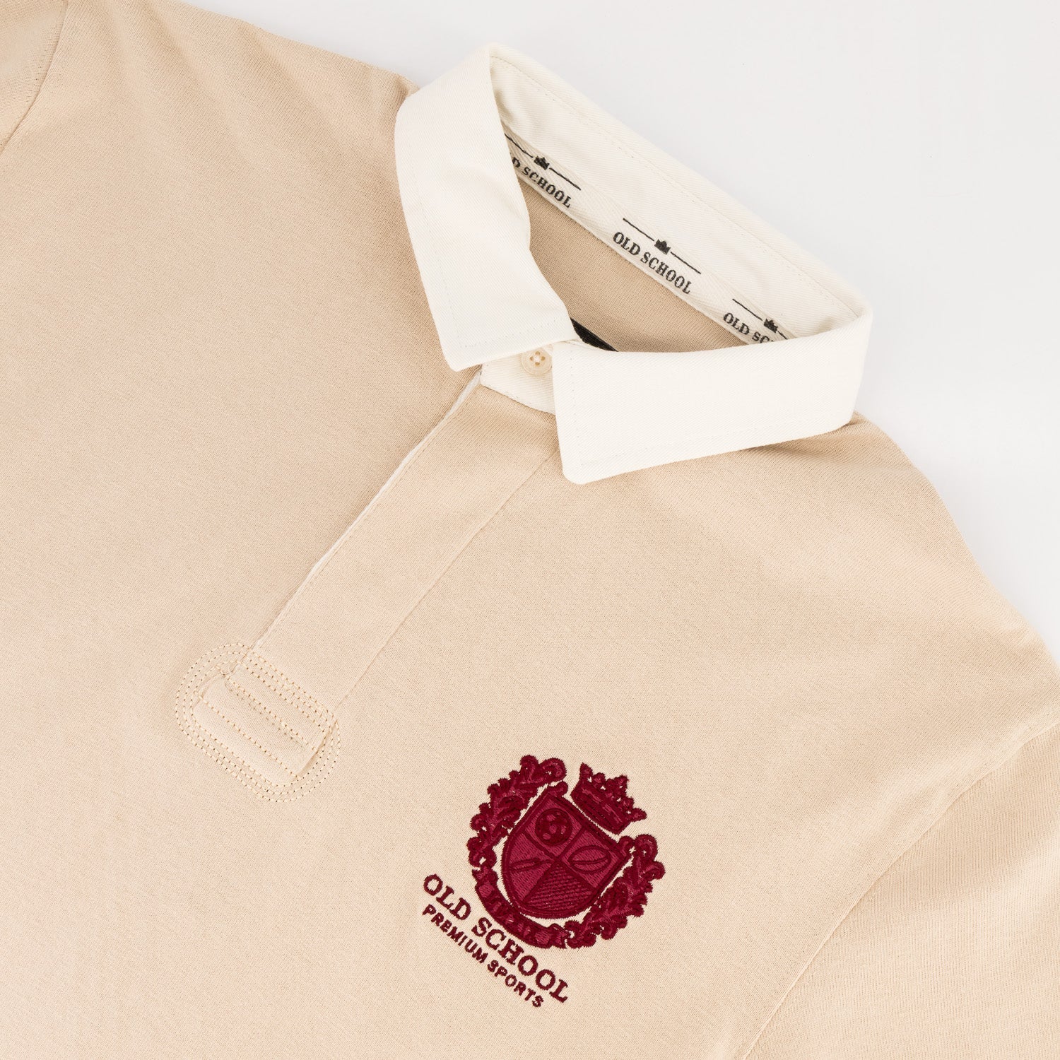 Old School Heraldic LS Rugby Jersey - Ivory - Old School