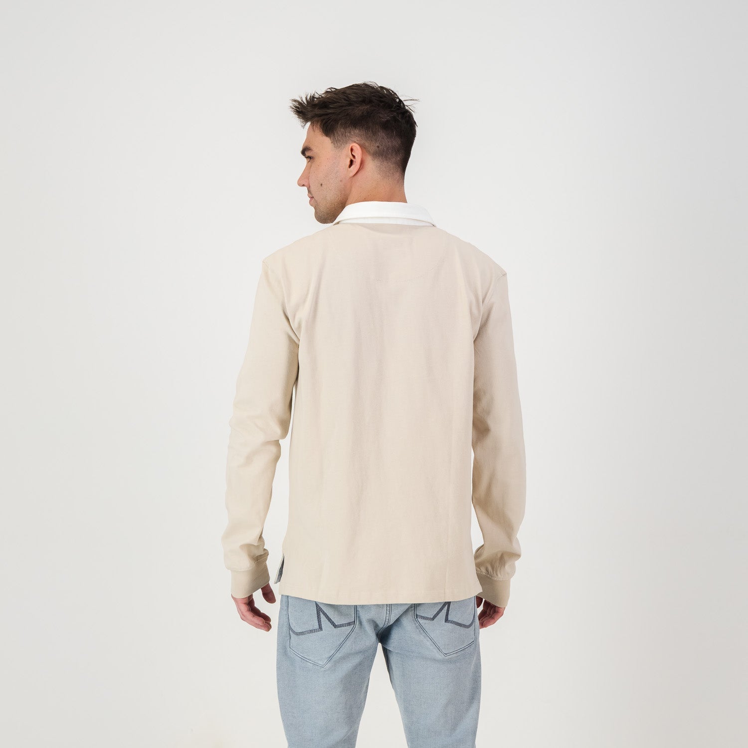 Old School Heraldic LS Rugby Jersey - Ivory - Old School