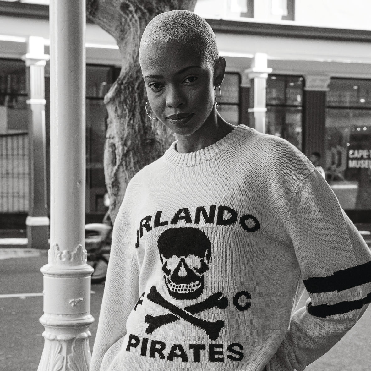Orlando Pirates Xbone Crew Knit LS Jersey - Ivory - Old School