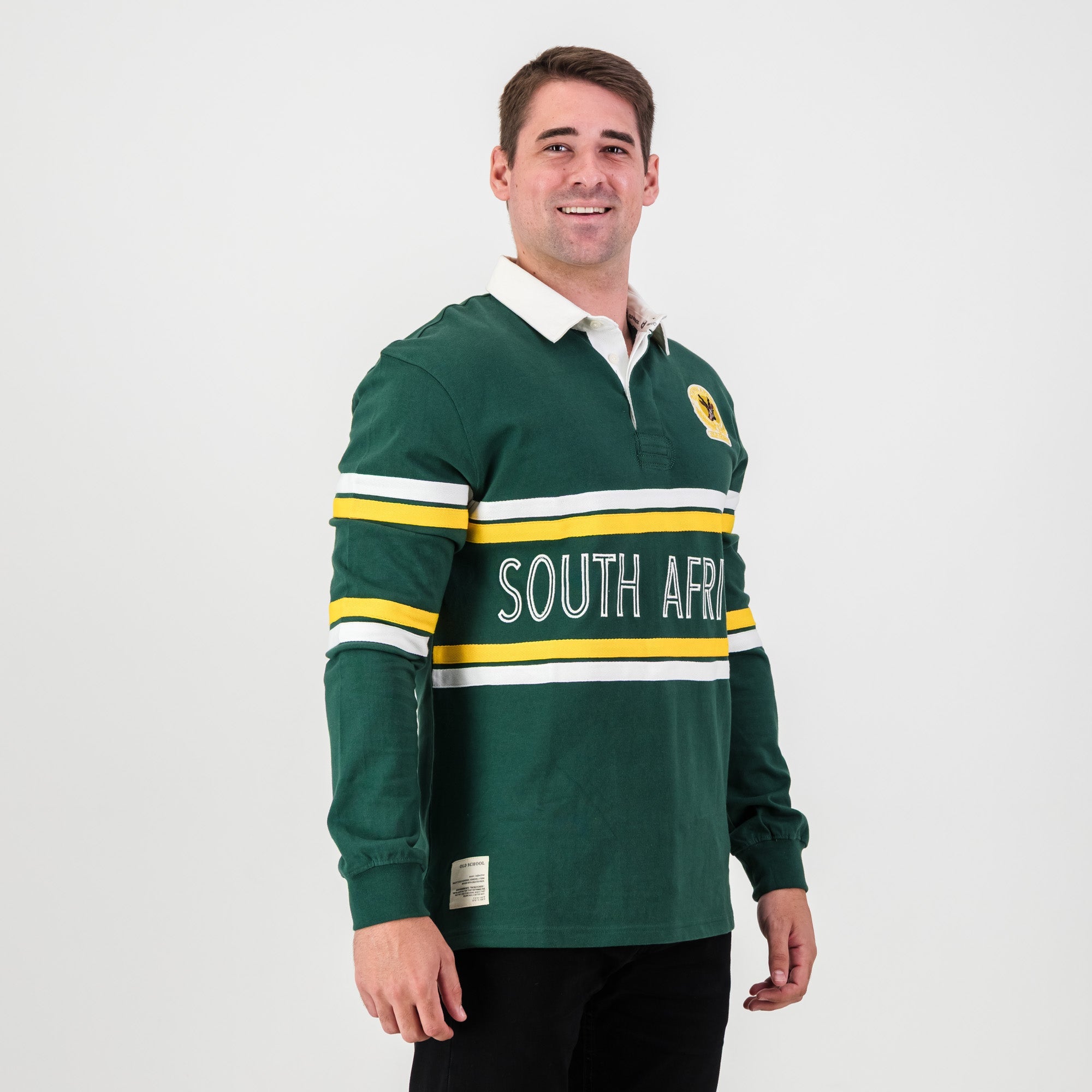 SA Supporters Mid Field LS Rugby Jersey - OS Green - Old School