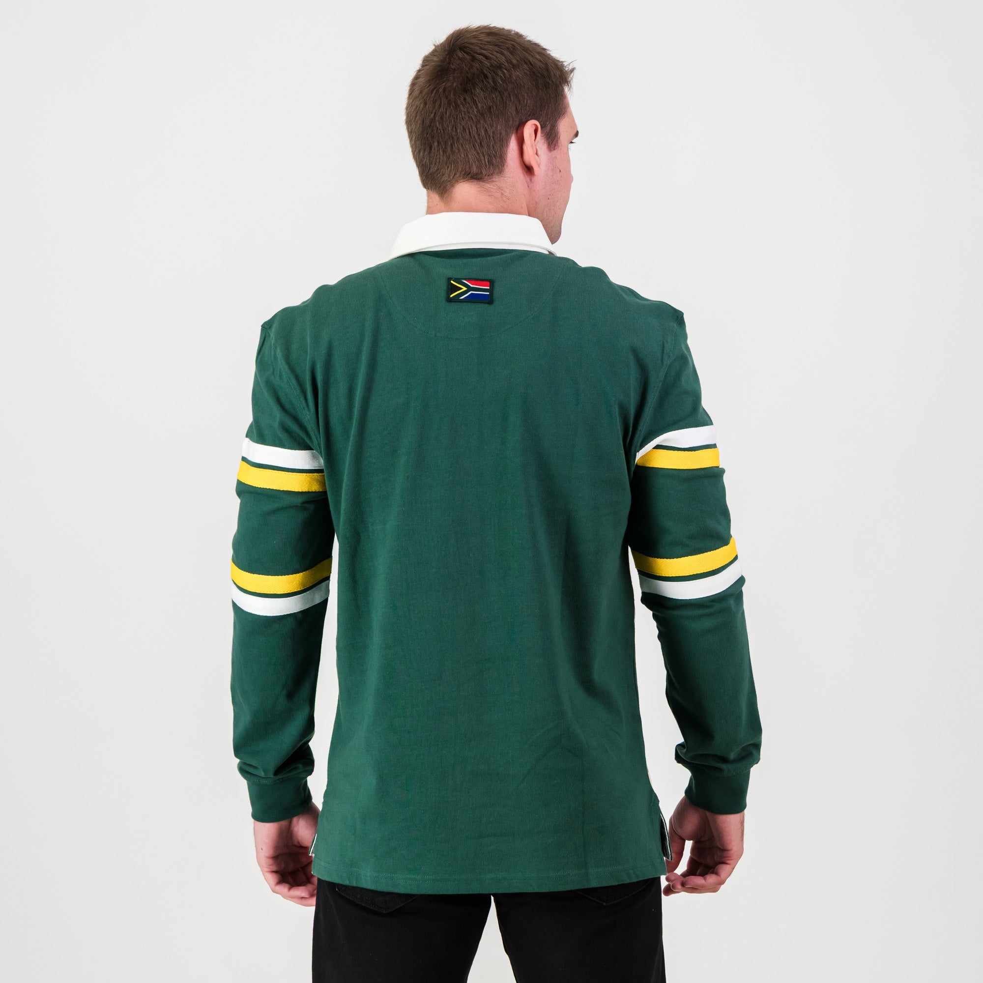 SA Supporters Mid Field LS Rugby Jersey - OS Green - Old School