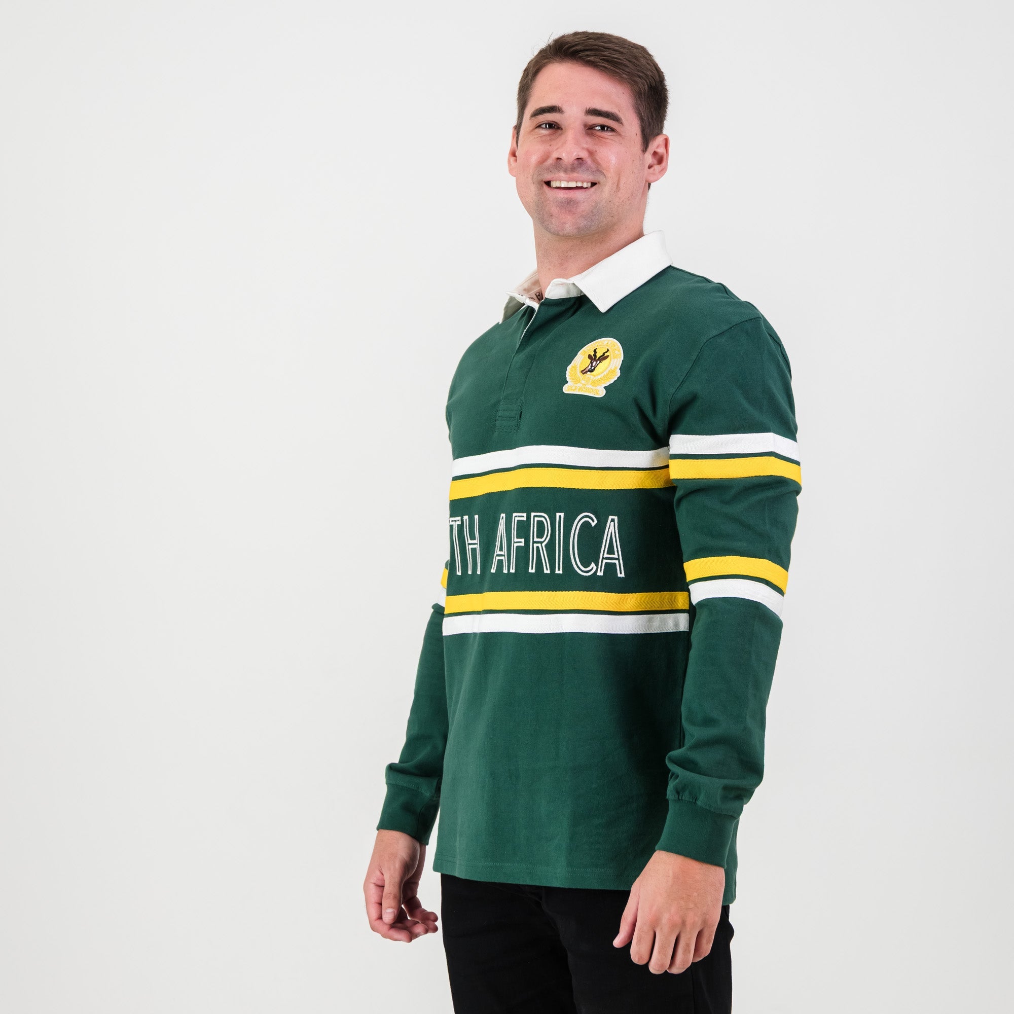 SA Supporters Mid Field LS Rugby Jersey - OS Green - Old School