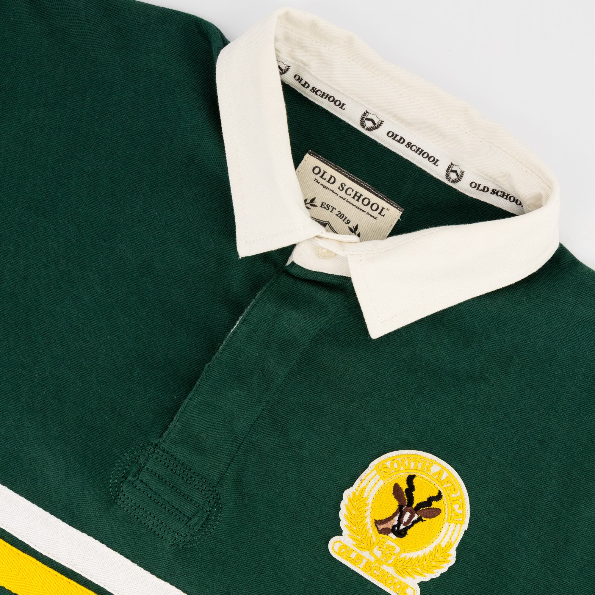 SA Supporters Mid Field LS Rugby Jersey - OS Green - Old School