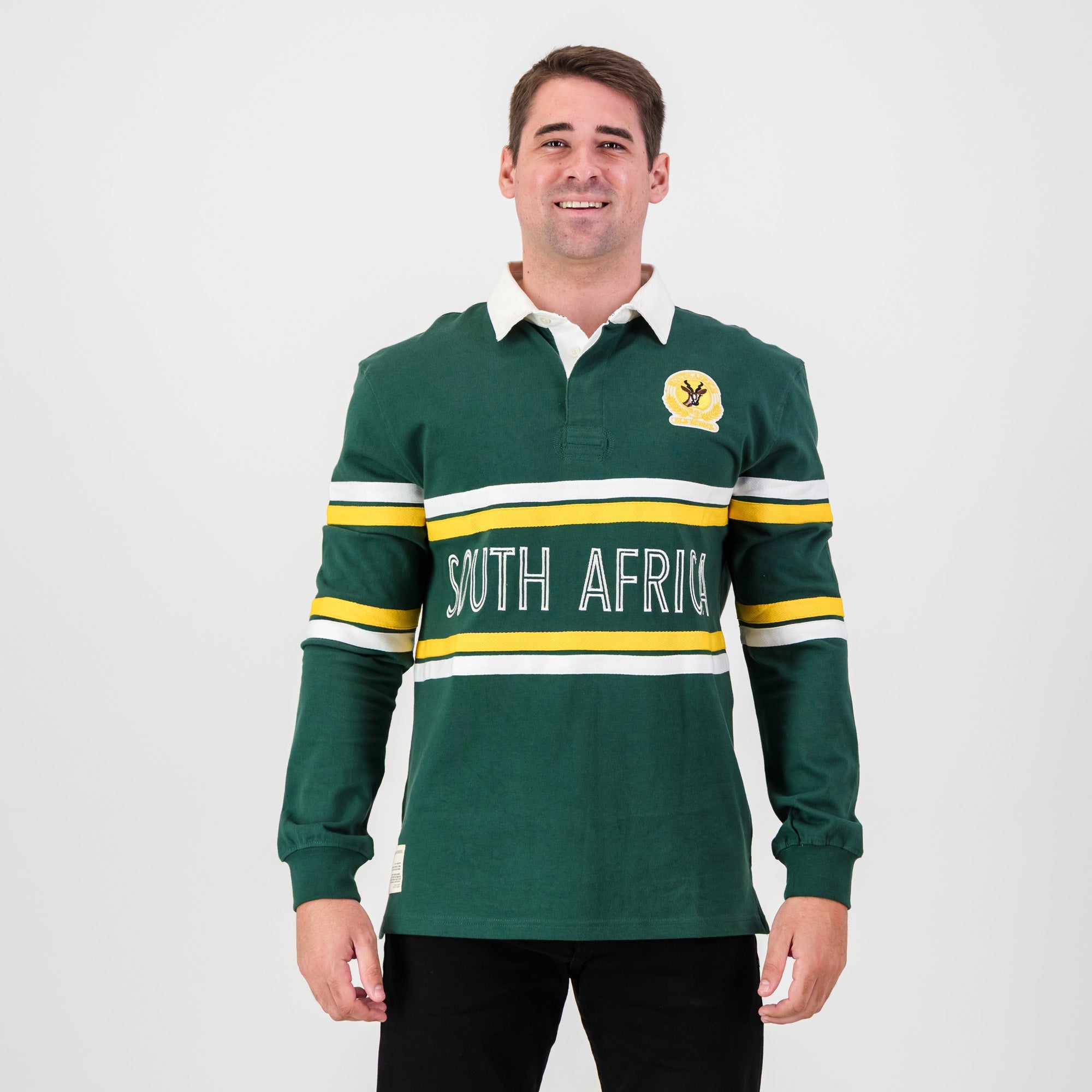SA Supporters Mid Field LS Rugby Jersey - OS Green - Old School