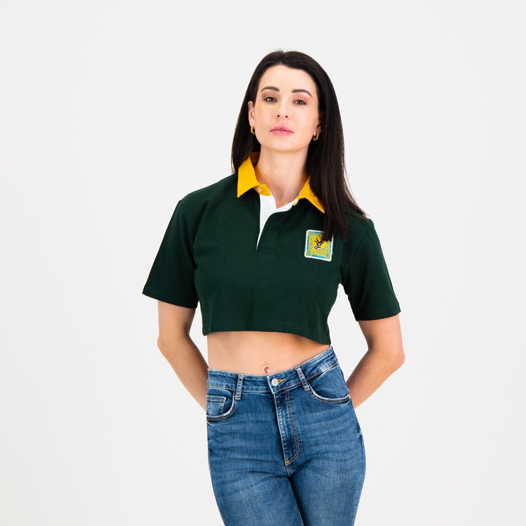 South African Supporters Crop Short Sleeve Jersey - Old School