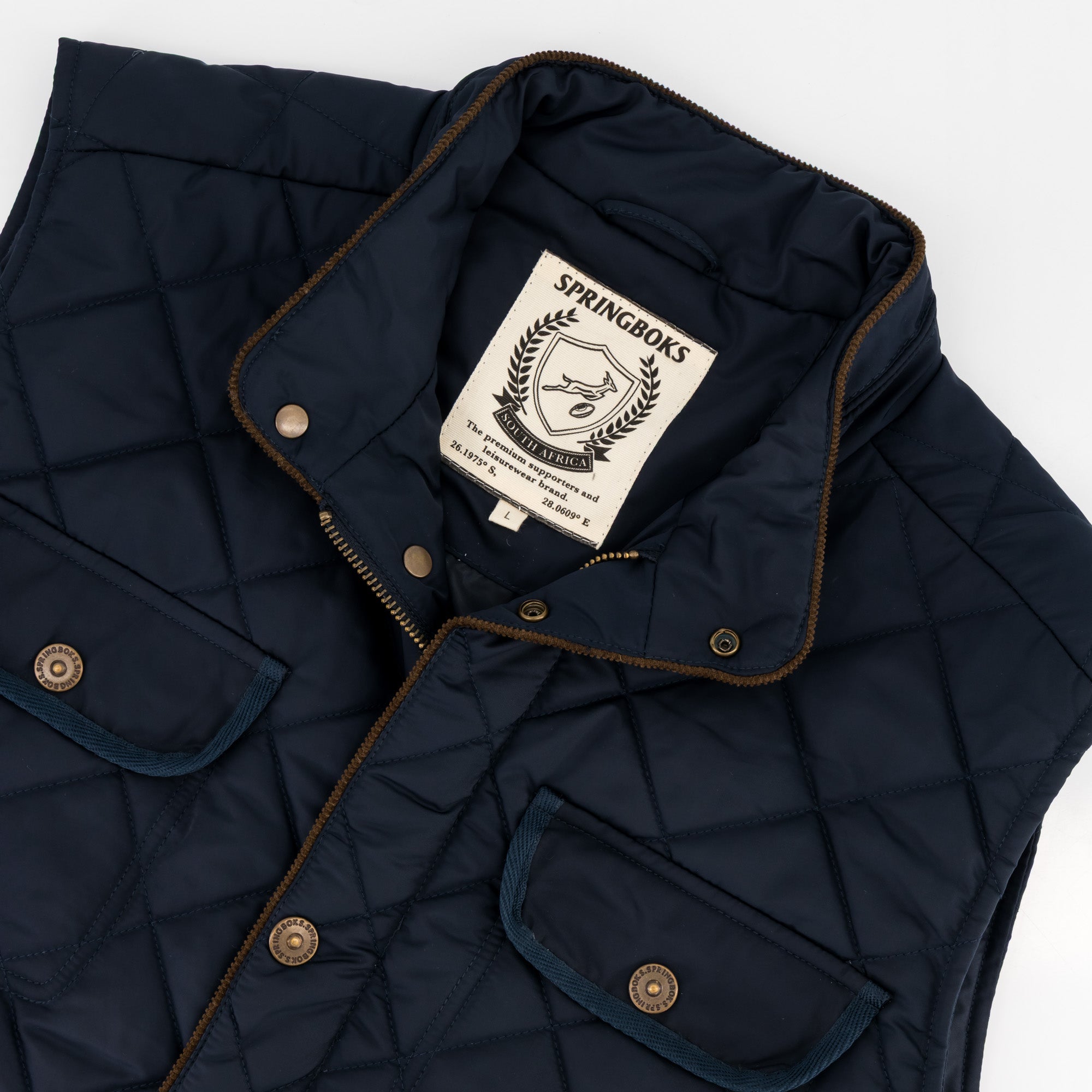 Springboks Barbour Gilet - Navy - Old School