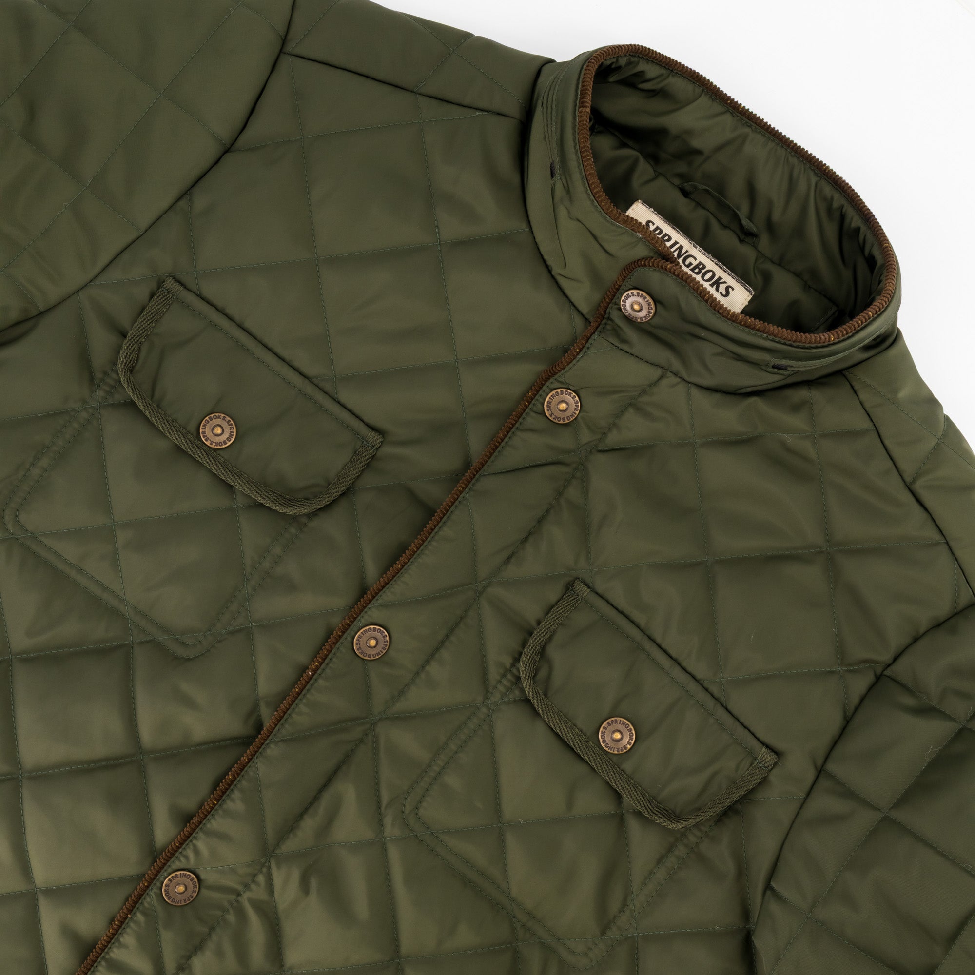 Springboks Barbour Jacket - Forest Green - Old School