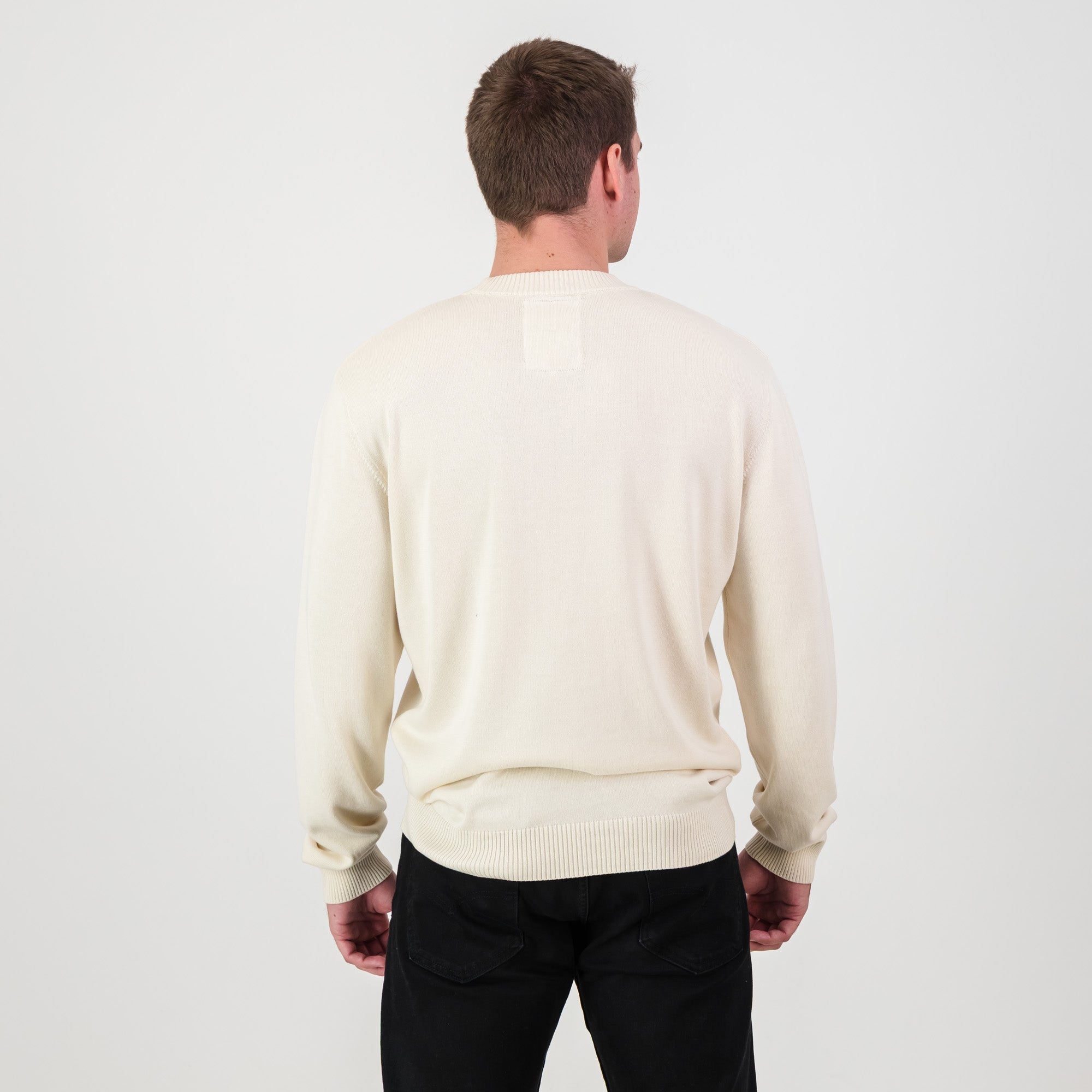 Springboks Faded Bok Crew Neck Knit - Ivory - Old School