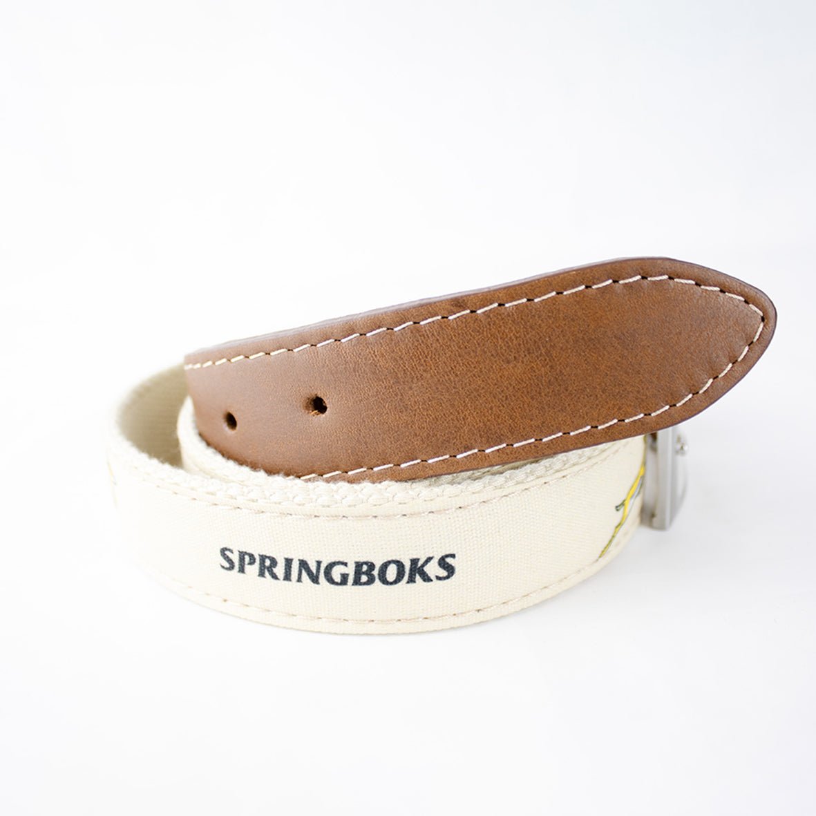 Springboks Golf Belt - Ivory - Old School
