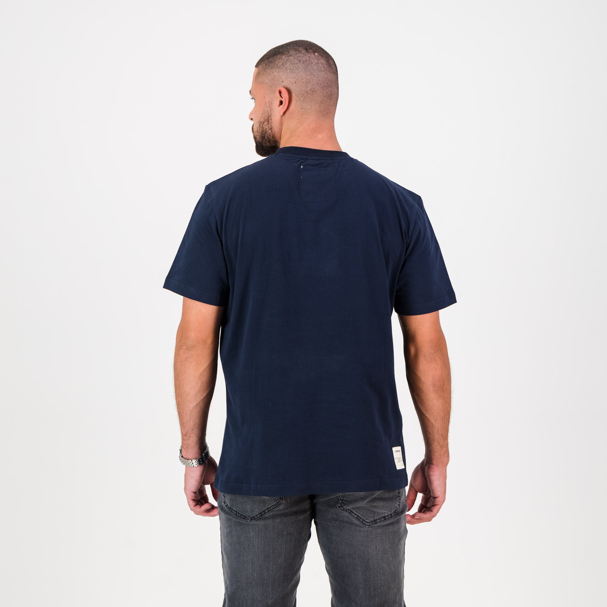 Springboks Infill Crew Tee - Navy - Old School
