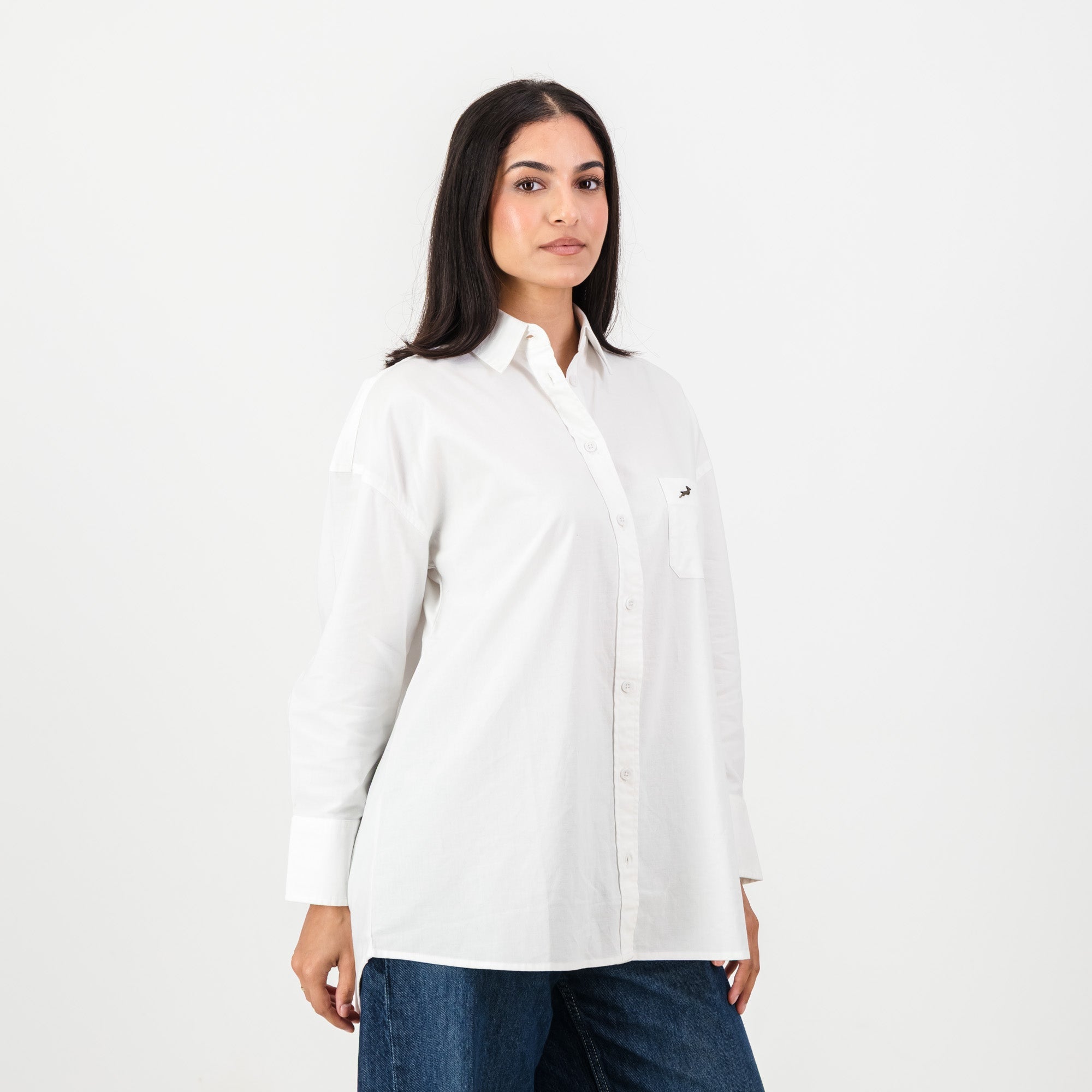 Springboks Ladies Oxford Shirt - White - Old School