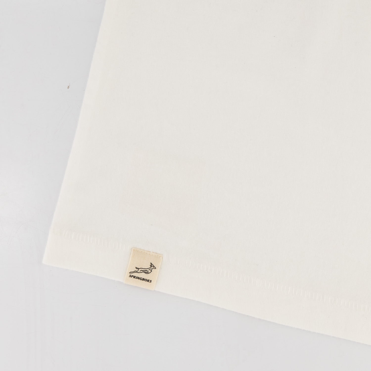 Springboks Shield Badge Regular Crew Tee - White - Old School