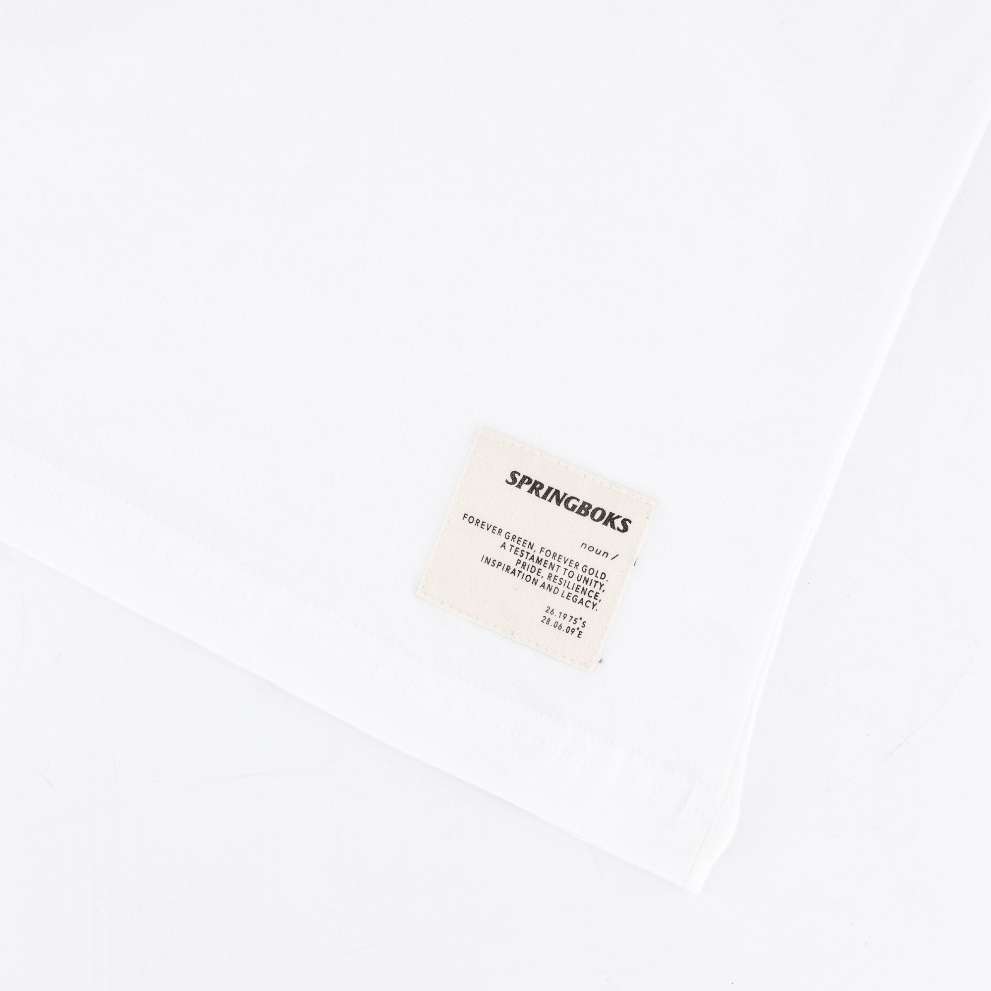 Springboks Stadium Bok Regular Crew Tee - White - Old School