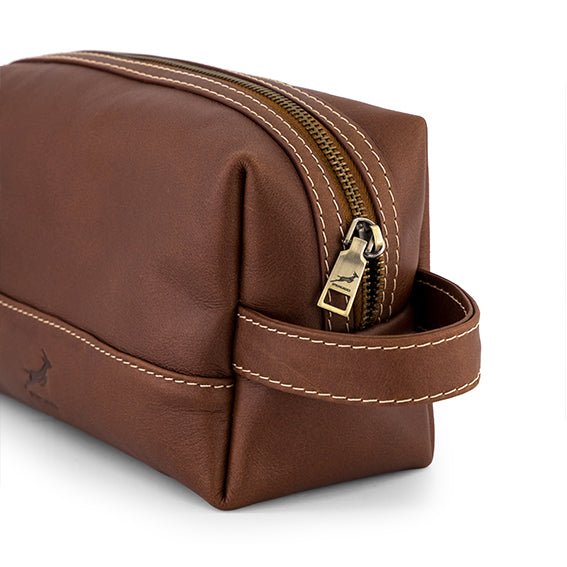 Springboks Toiletry Bag - Dark Brown - Old School
