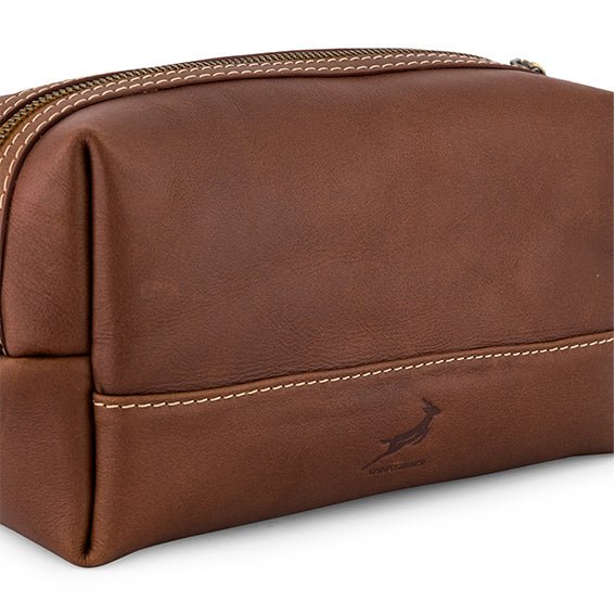 Springboks Toiletry Bag - Dark Brown - Old School