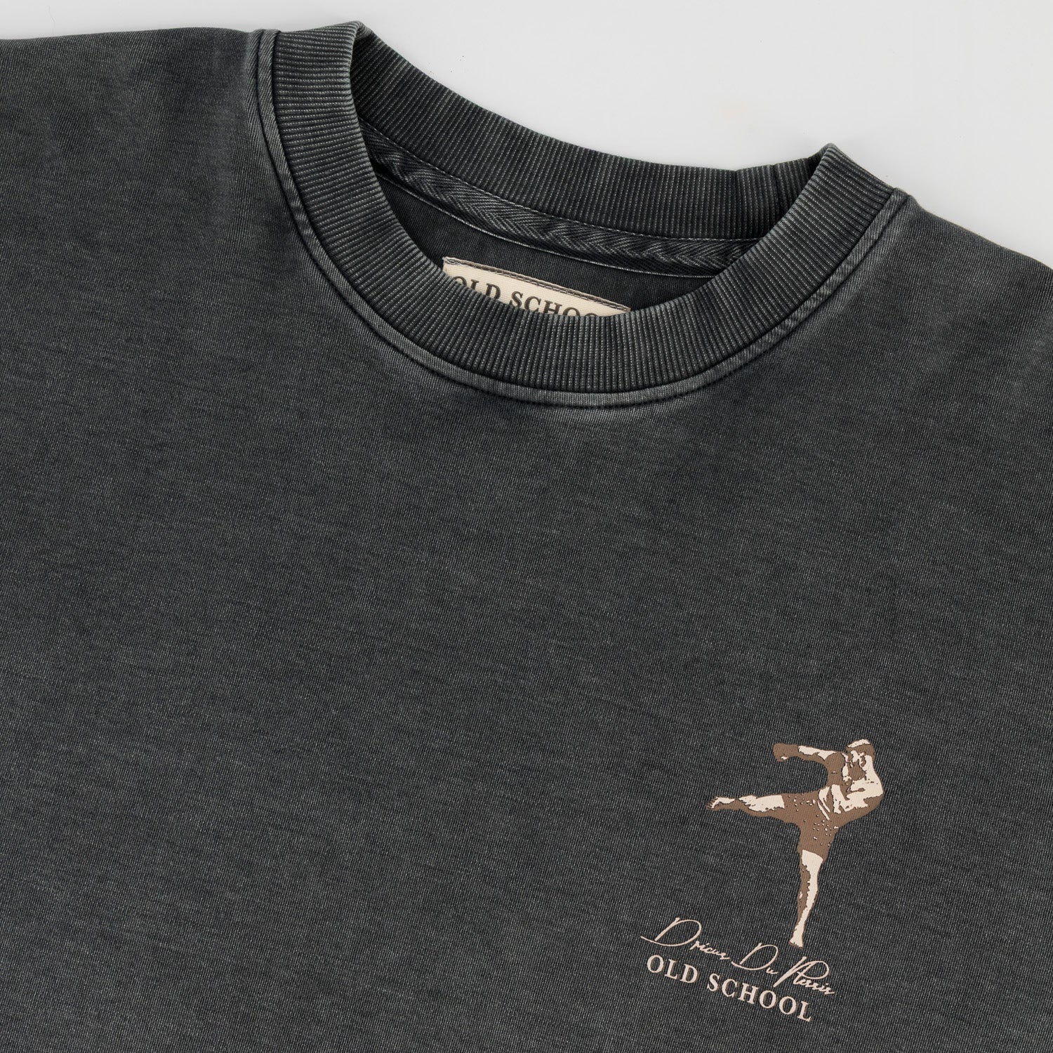 Stillknocks Acid Wash Boxy Crew Tee - Turb Grey - Old School