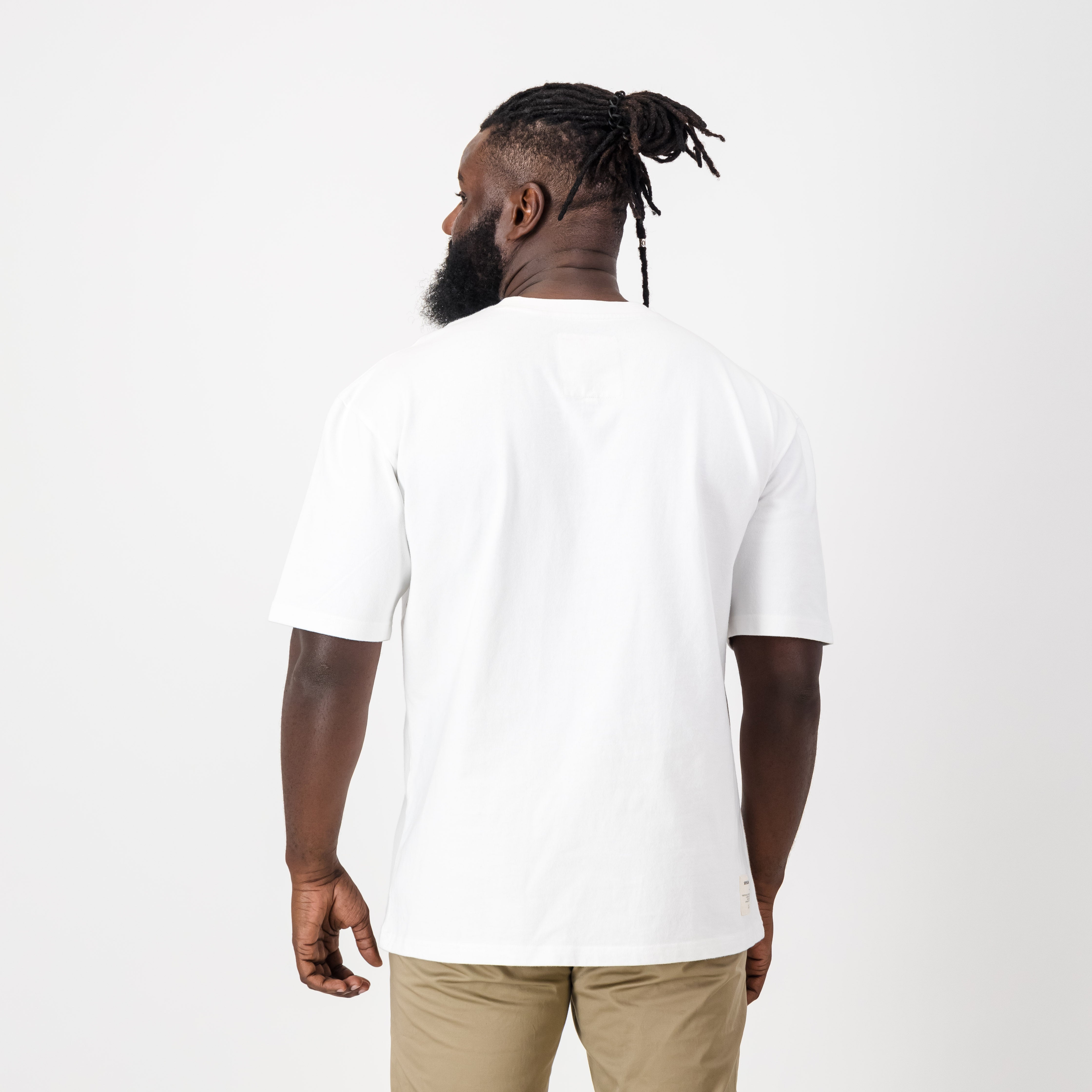 Small Logo Springbok Boxy Crew Tee-White