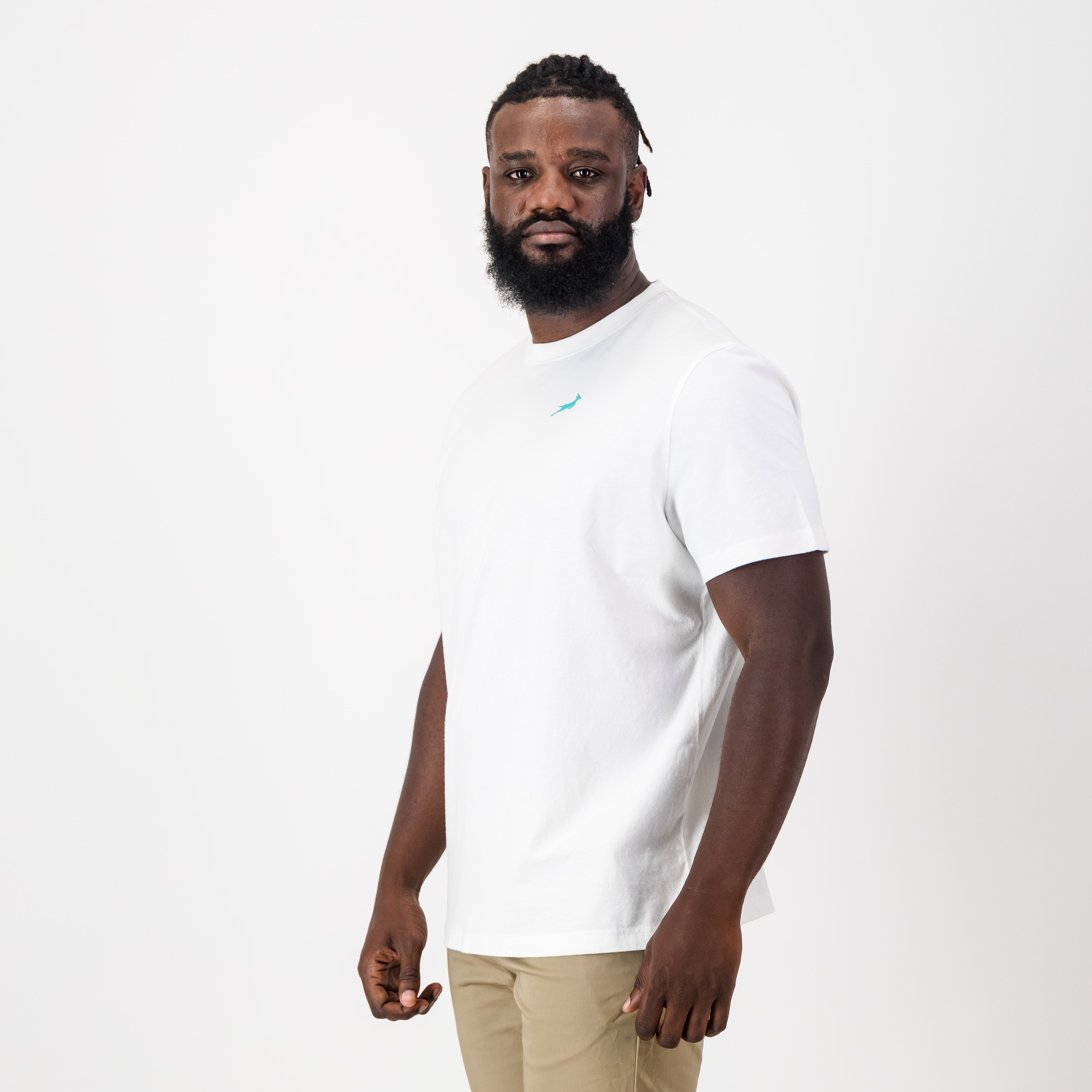 Classic Springbok Crew Tee-White