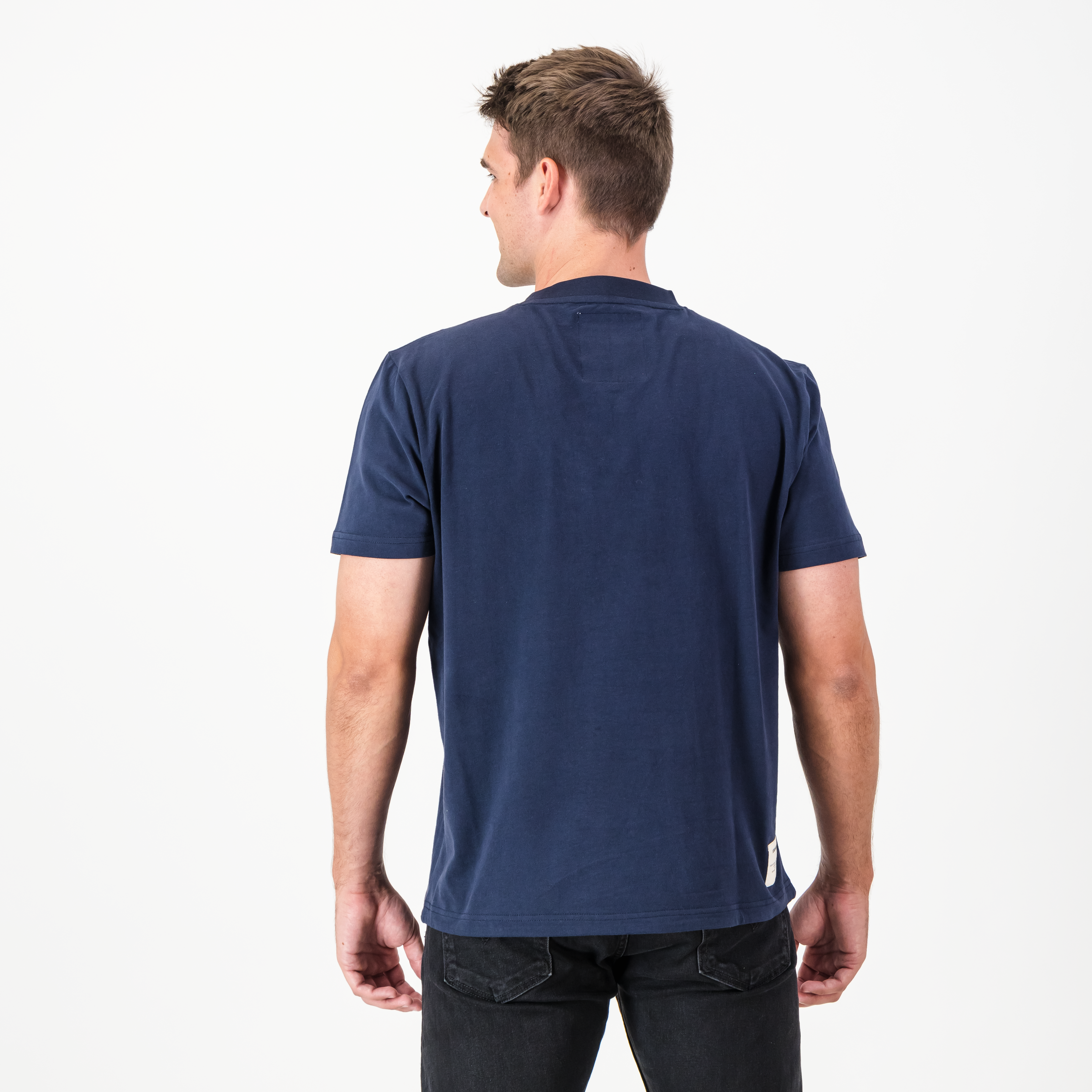 Satin Stitch Springboks Crew Tee - Navy