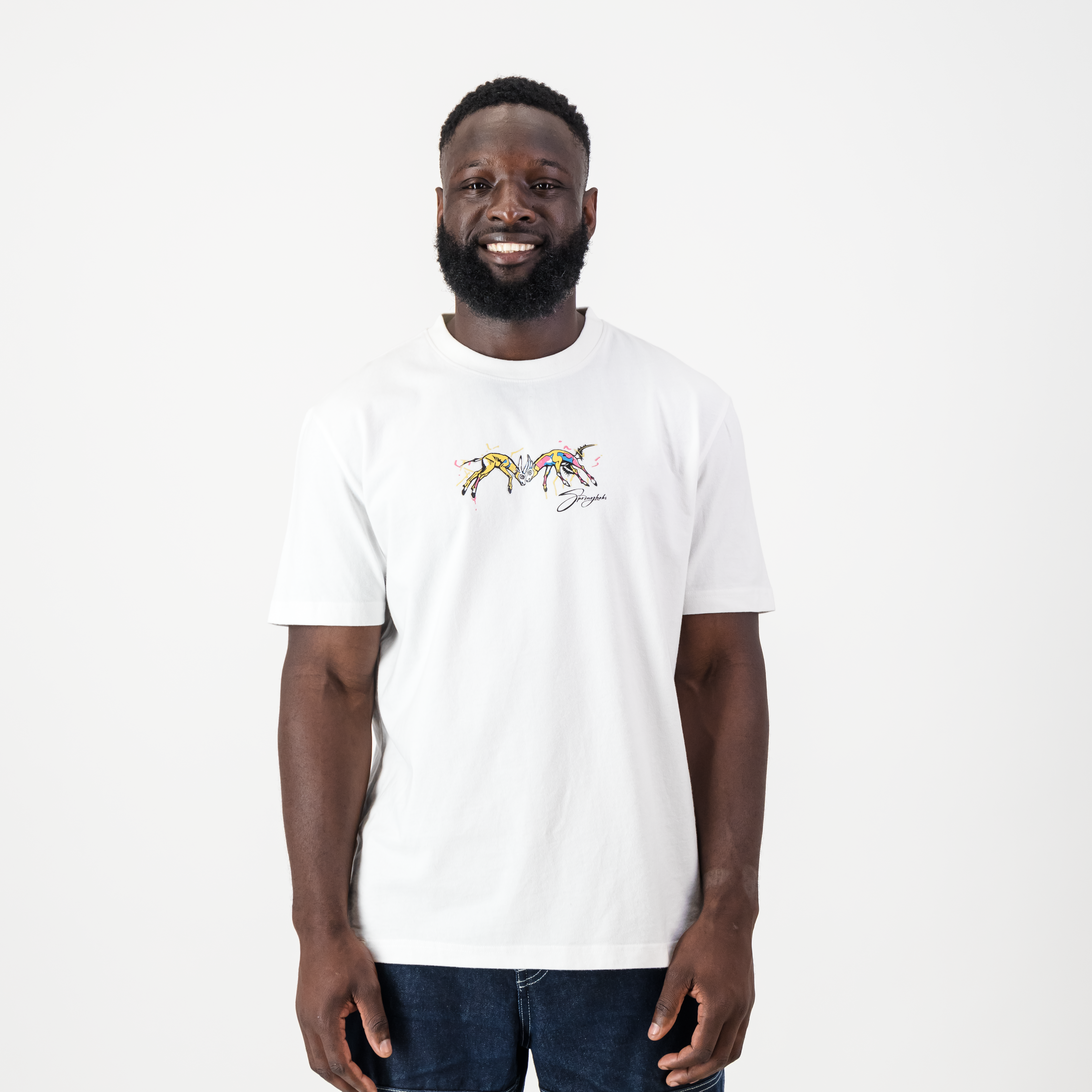 Graffiti Springboks Crew Tee - White