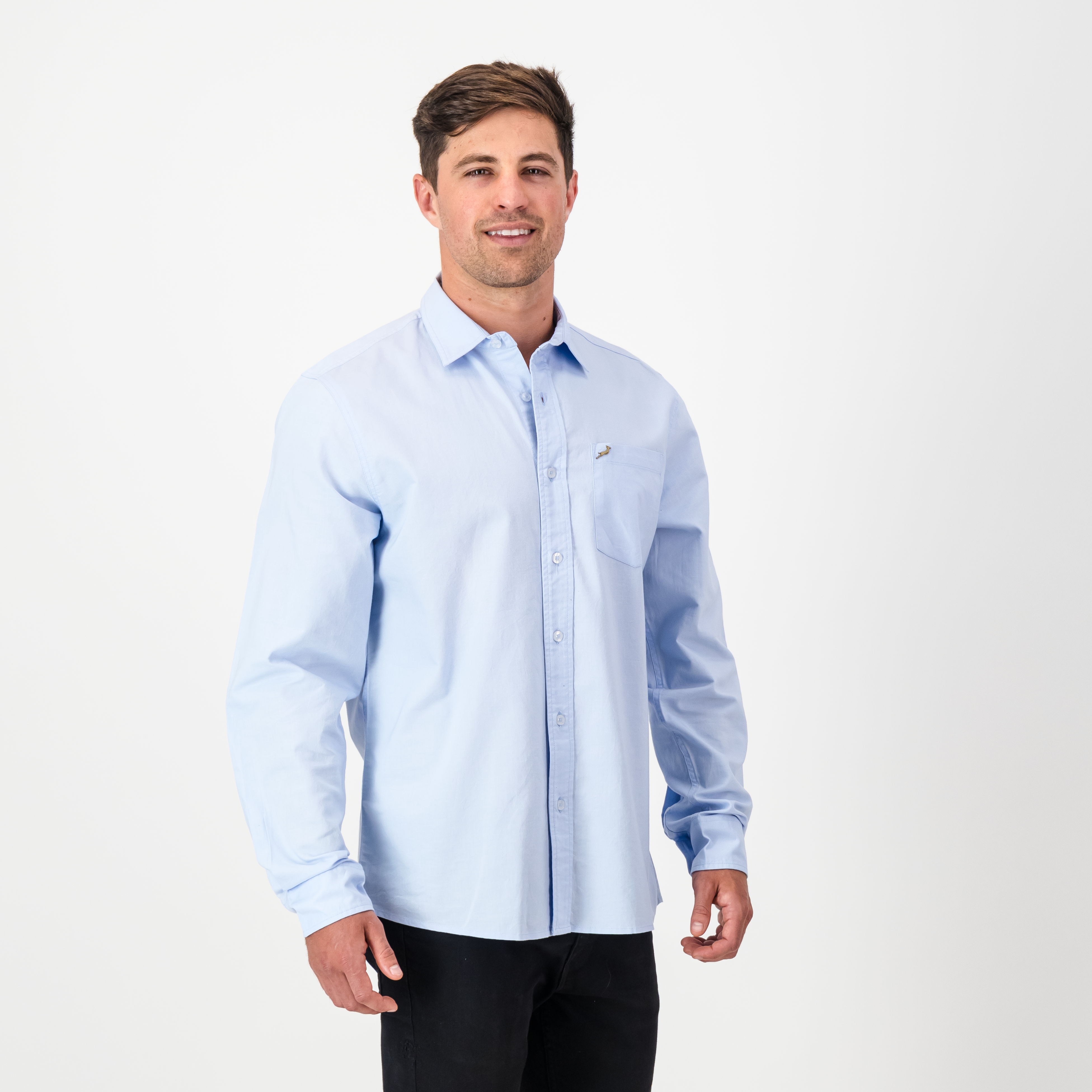 OS Springboks Classic Oxford Shirt-Money Blue