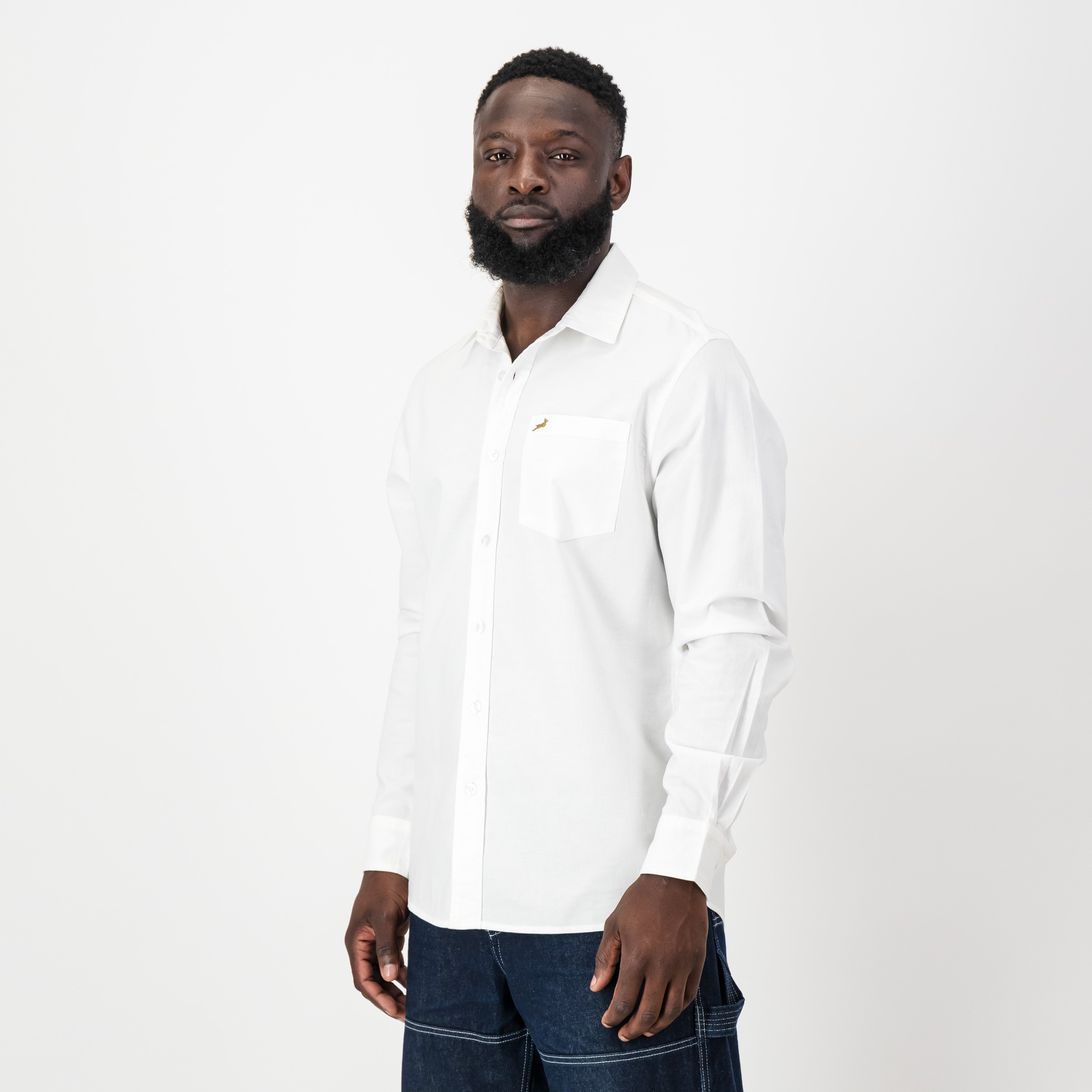 OS Springboks Classic Oxford Shirt-White