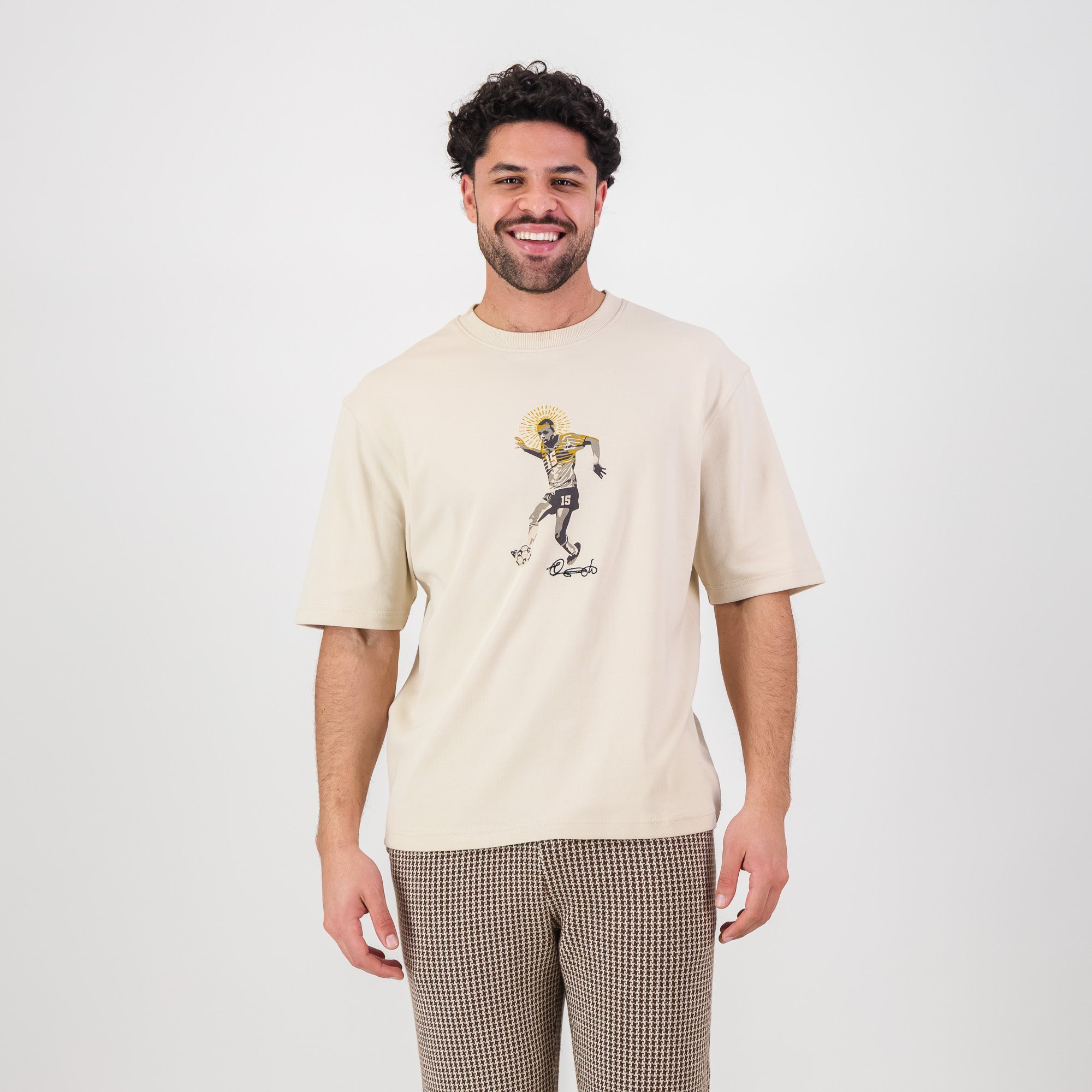 Doctor Khumalo Boxy Crew Tee-Ivory