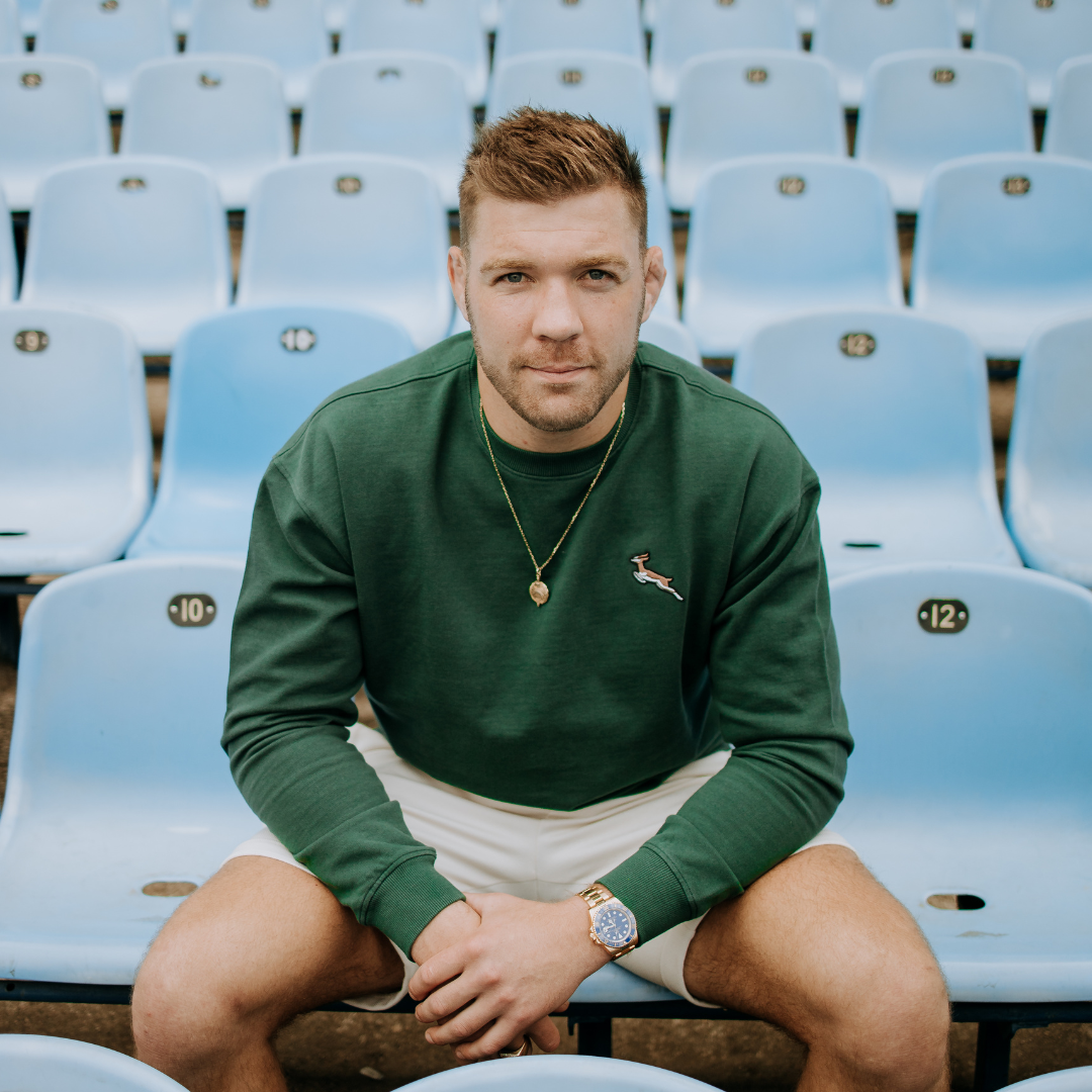 Springbok Small Badge Crew Neck Sweat-Green