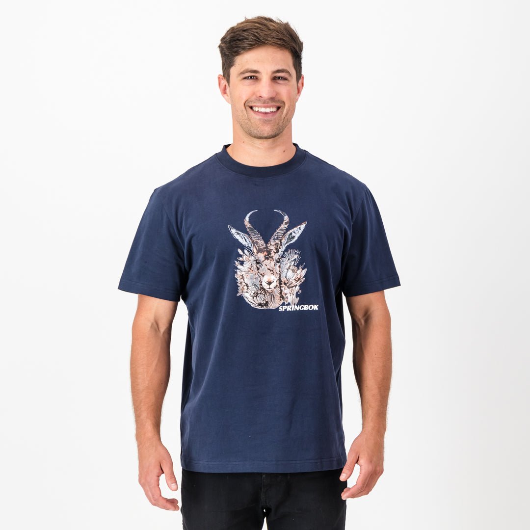 Artistic Springboks Crew Tee - Navy - Old School