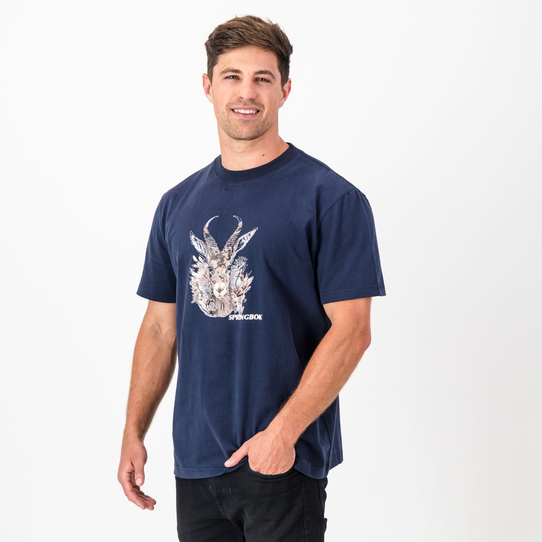 Artistic Springboks Crew Tee - Navy - Old School