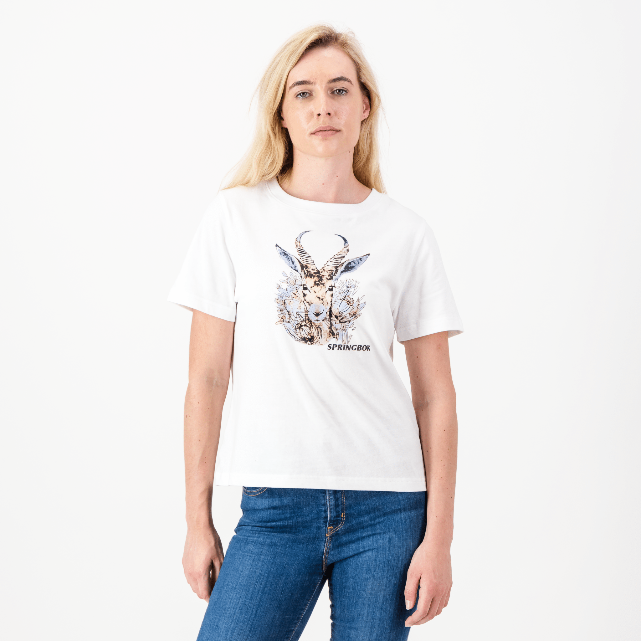 Artistic Springboks Crew Tee - White - Old School