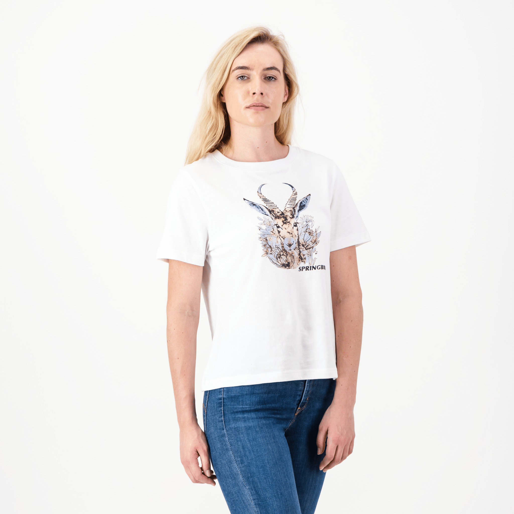 Artistic Springboks Crew Tee - White - Old School