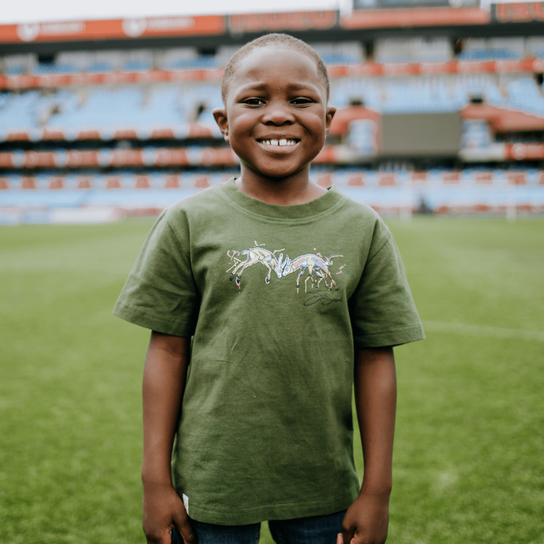 Graffiti Springboks Kids Crew Tee - Old School