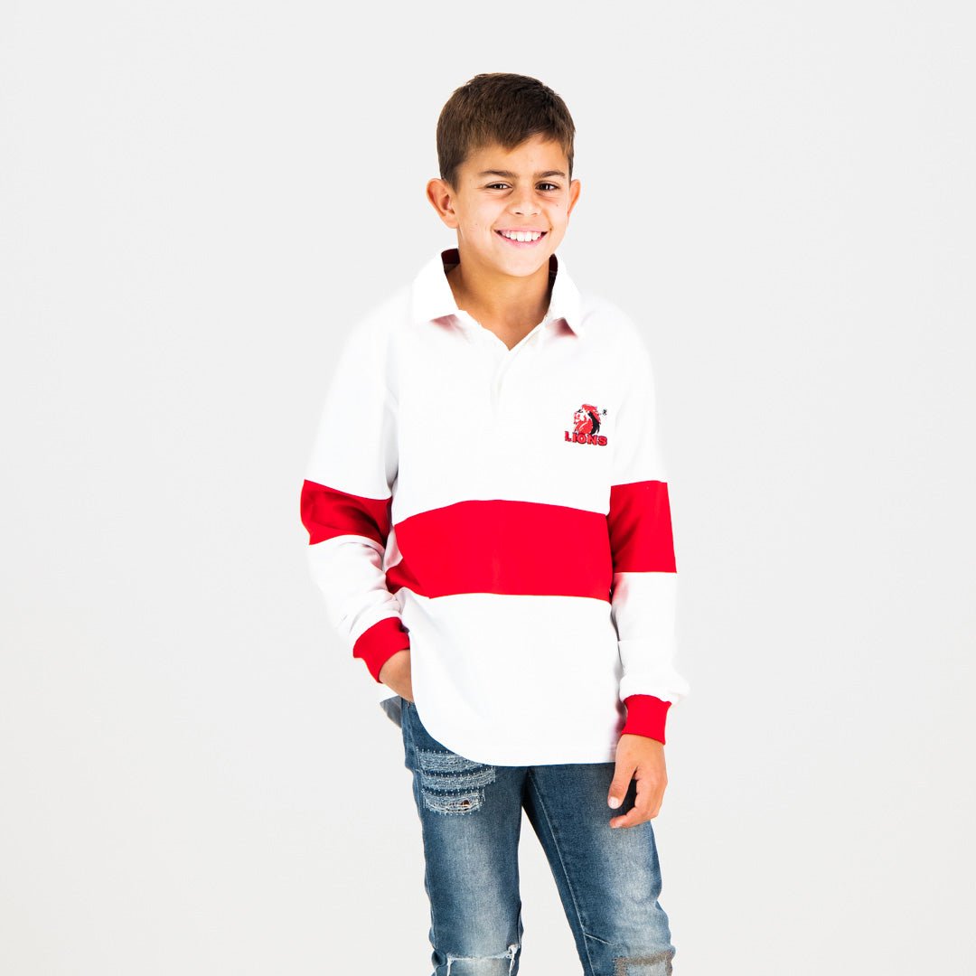 Lions Long Sleeve Polo Jersey Kids - Old School