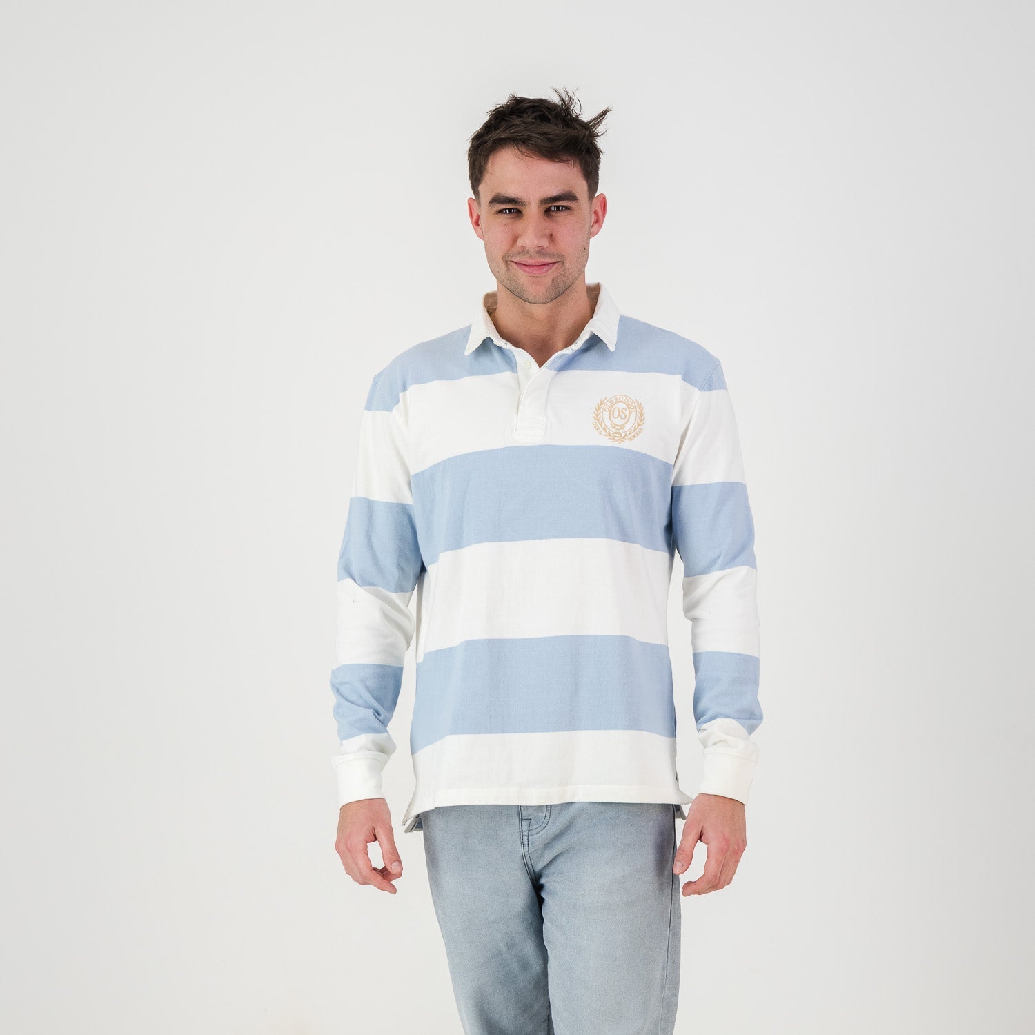 Old School 12X12 YD LS Rugby Jersey - Cloud Dancer - Old School