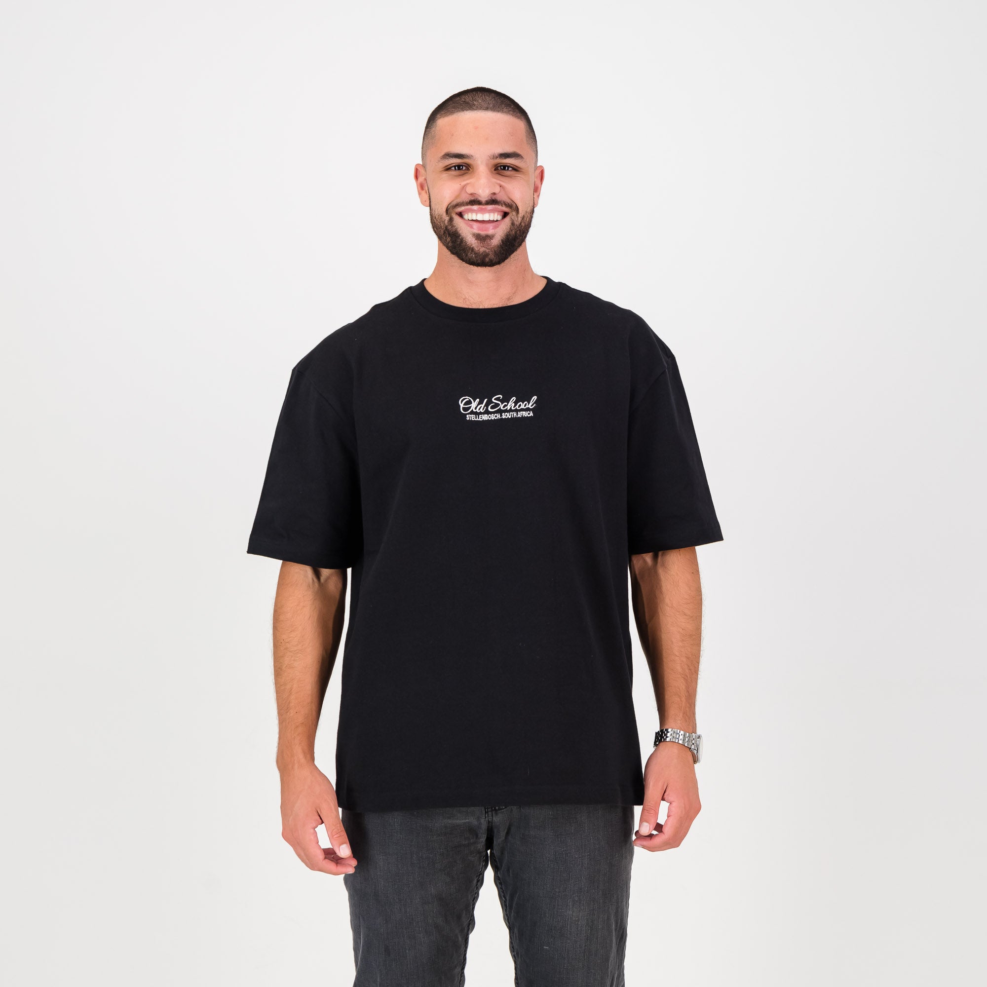 Old School Boxy Crew Tee - Black - Old School