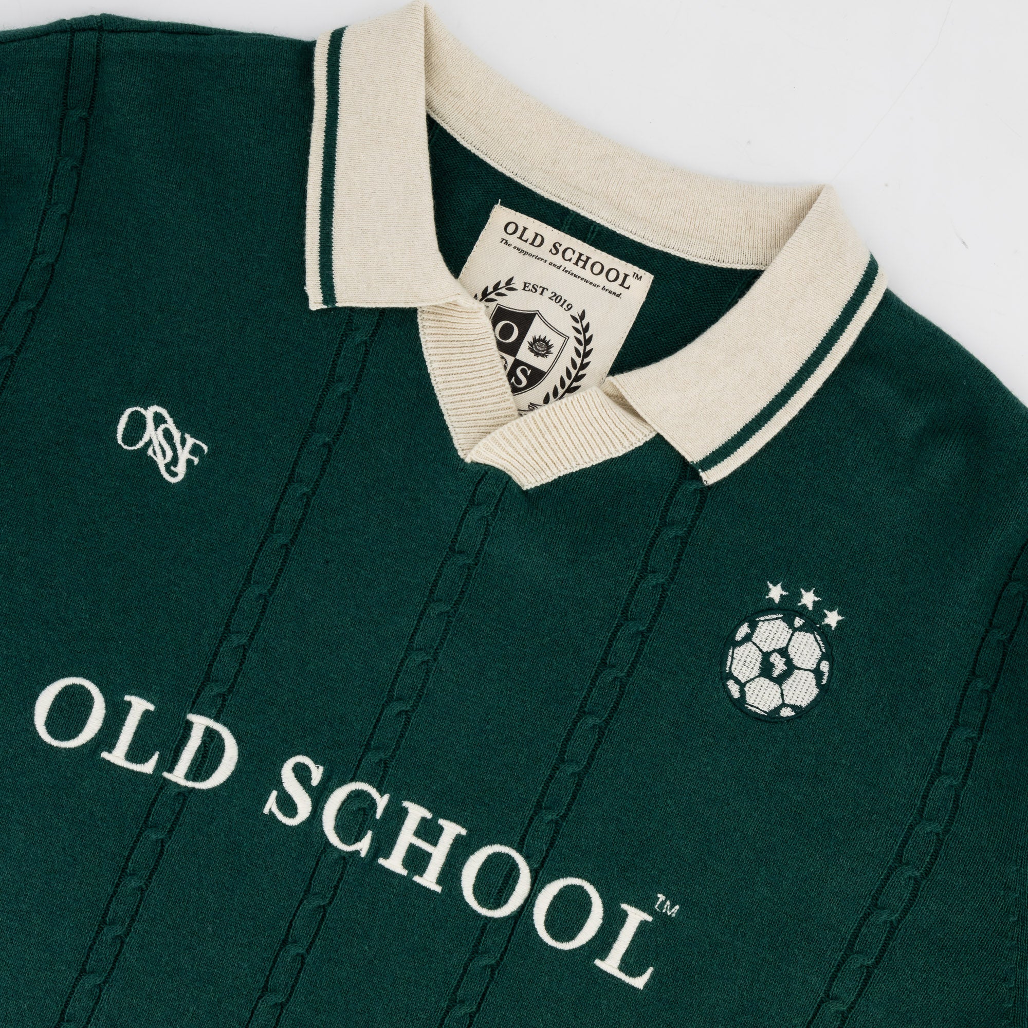 Old School Football LS Knit - OS Green - Old School