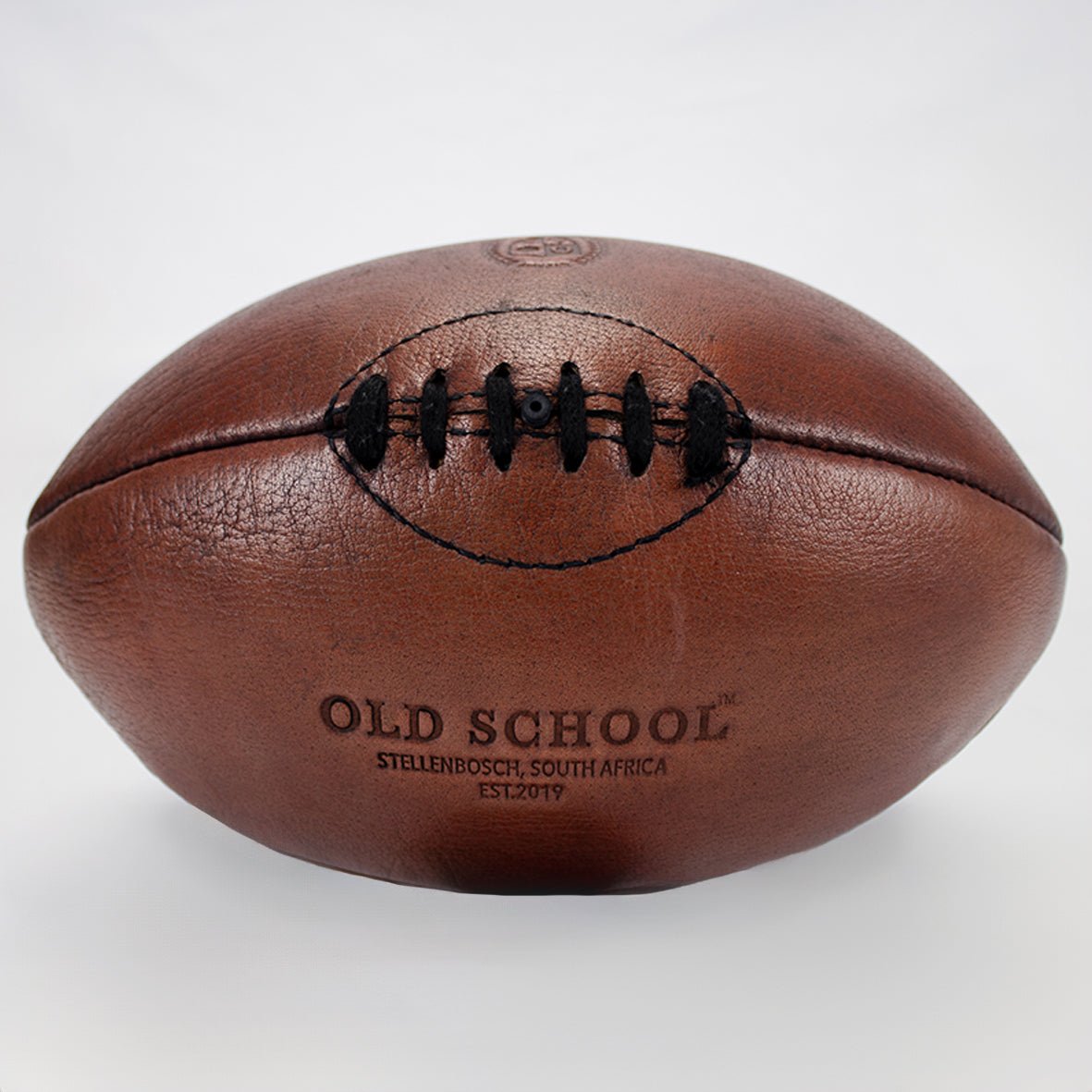 Old School Red Brown Rugby Ball - Old School