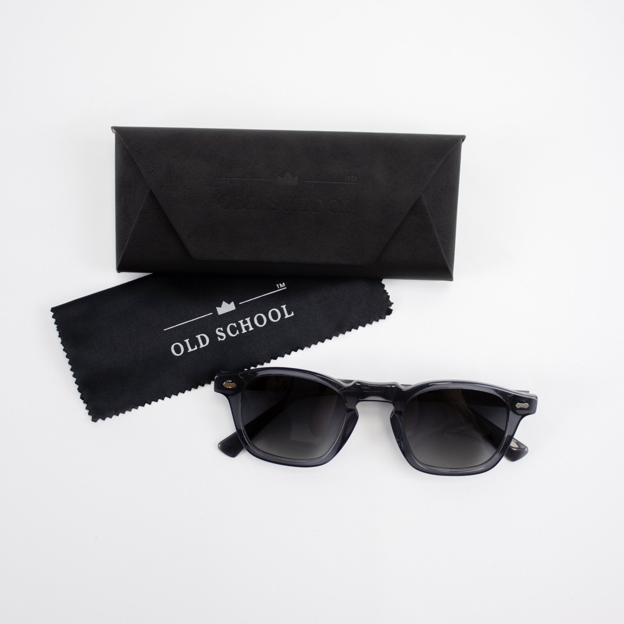Old School Square Sunglasses - Charcoal - Old School