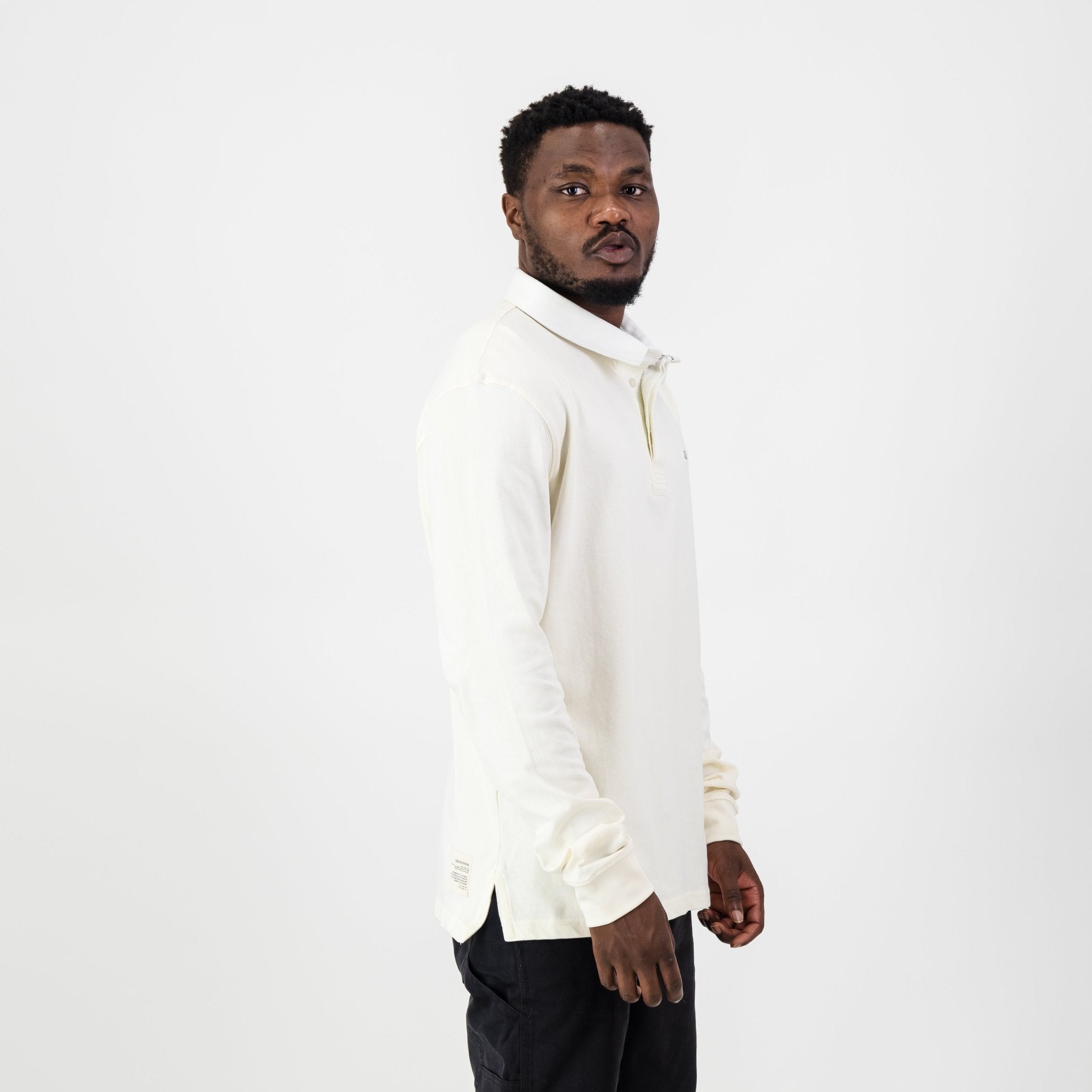 Old School Word OS LS Rugby Jersey - Ivory - Old School