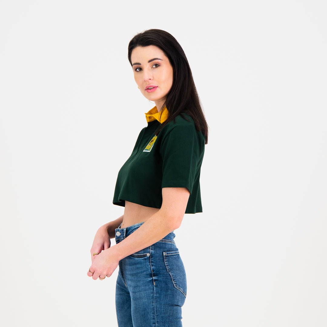 SA Supporters Old WC LS Rugby Jersey - OS Green - Old School