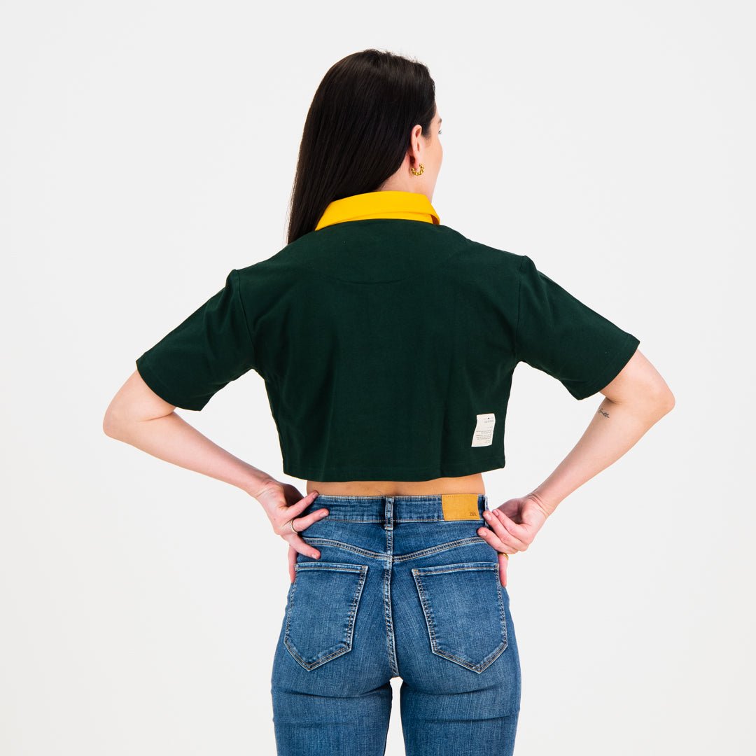 SA Supporters Old WC LS Rugby Jersey - OS Green - Old School