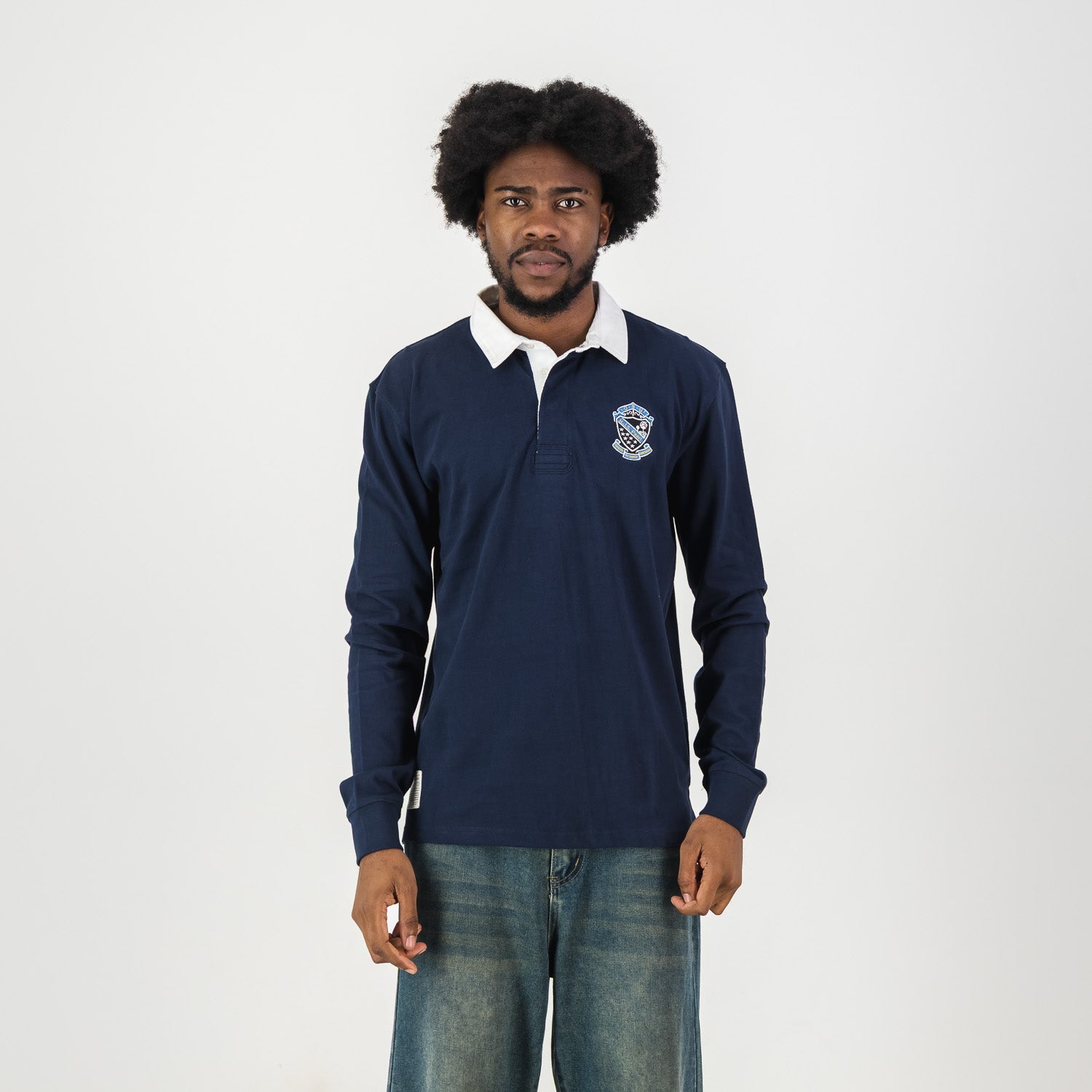 Schools Paarl Boys LS Rugby Jersey - Navy - Old School