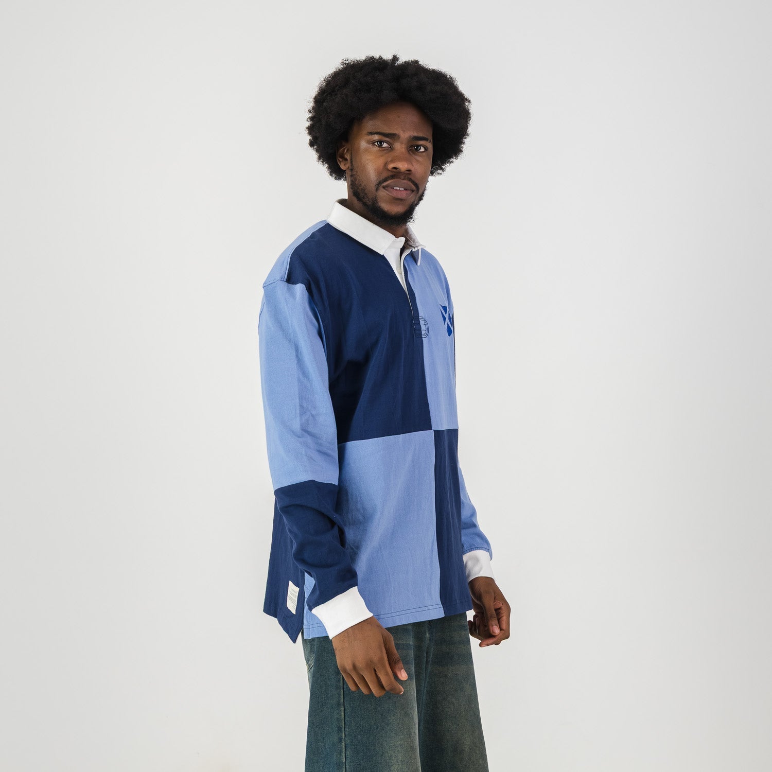 Schools St Andrews Quartered LS Rugby Jersey MOONLIGHT OCEAN - Old School