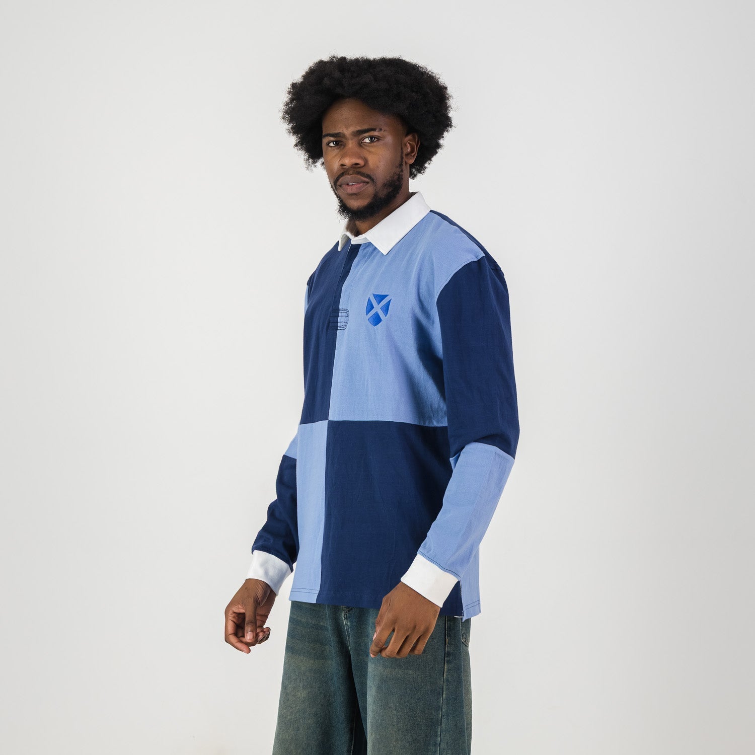 Schools St Andrews Quartered LS Rugby Jersey MOONLIGHT OCEAN - Old School