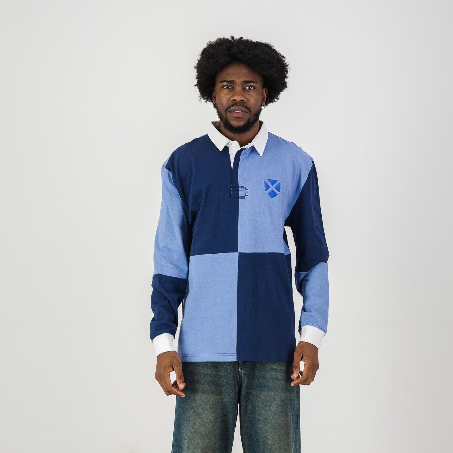 Schools St Andrews Quartered LS Rugby Jersey MOONLIGHT OCEAN - Old School