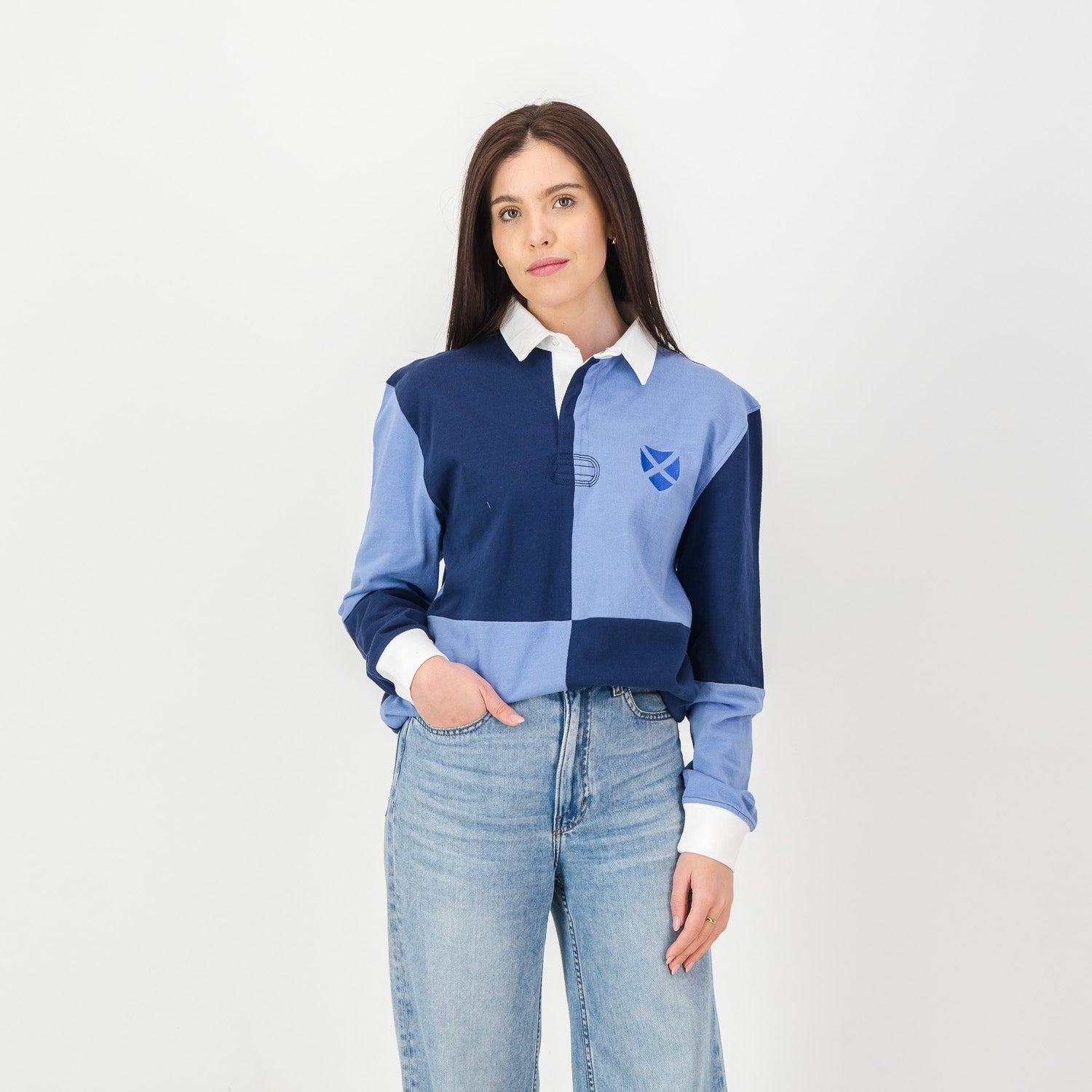 Schools St Andrews Quartered LS Rugby Jersey MOONLIGHT OCEAN - Old School
