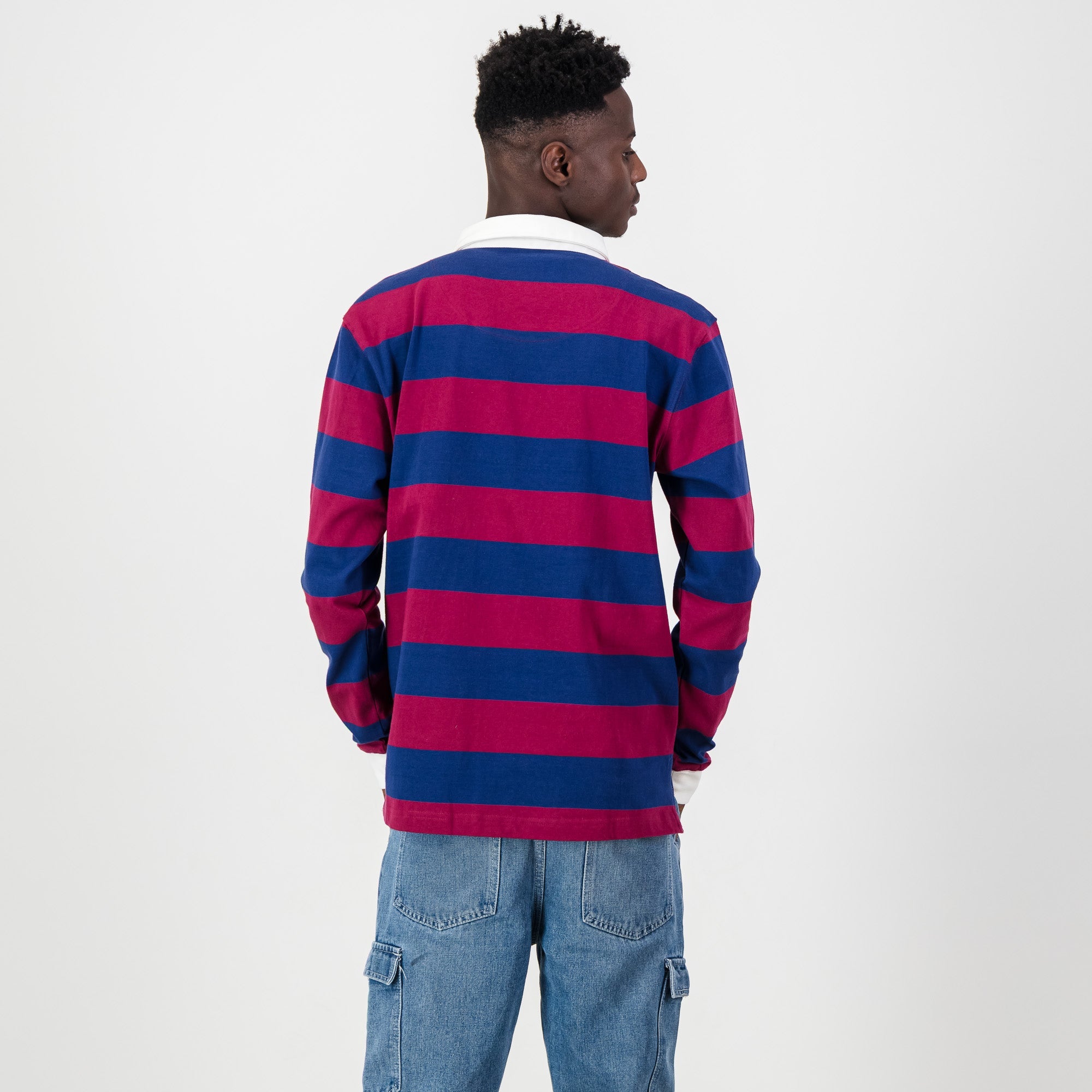 Schools St Johns Long Sleeve Rugby Jersey - Navy Peony - Old School