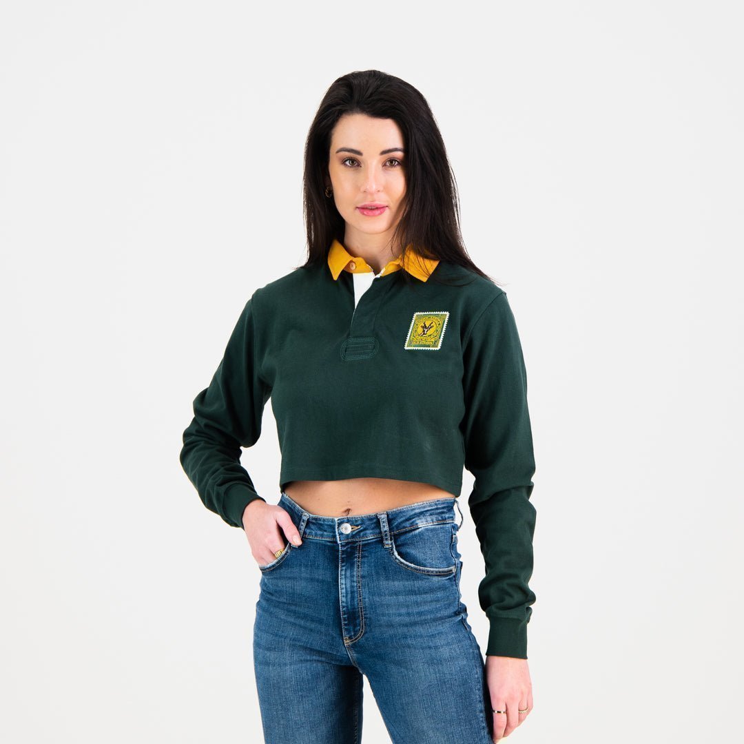 South African Supporters Crop Long Sleeve Jersey - Old School